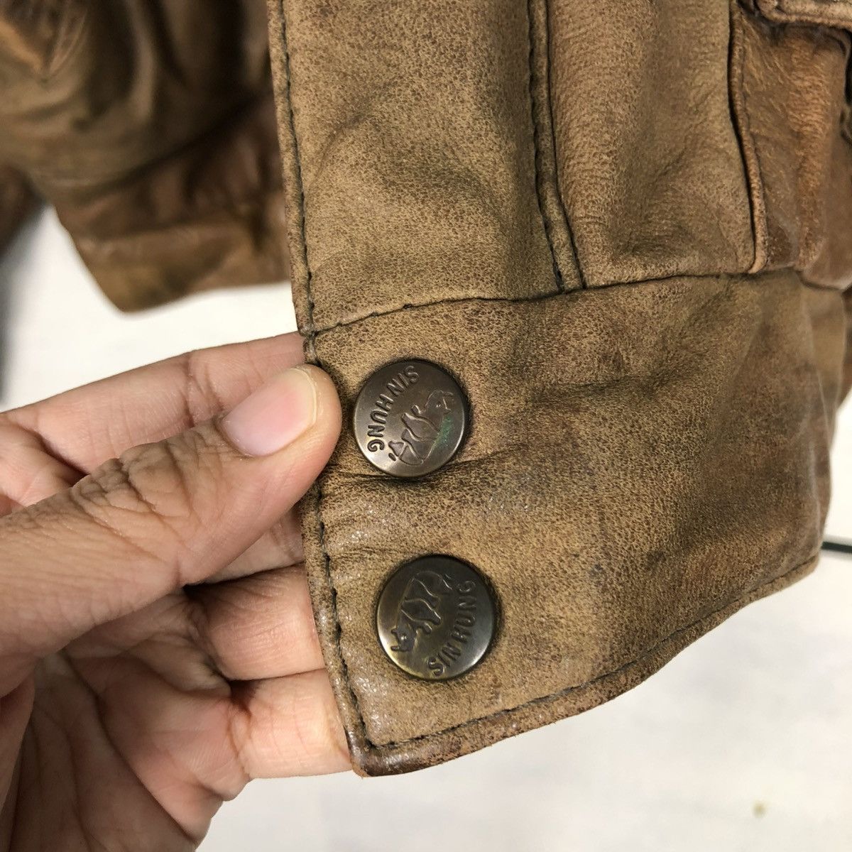 Japanese Brand 🔥VINTAGE LEATHER JACKET BOMBER SIN THUNG ISSEY MIYAKE Size US M / EU 48-50 / 2 - 18 Thumbnail