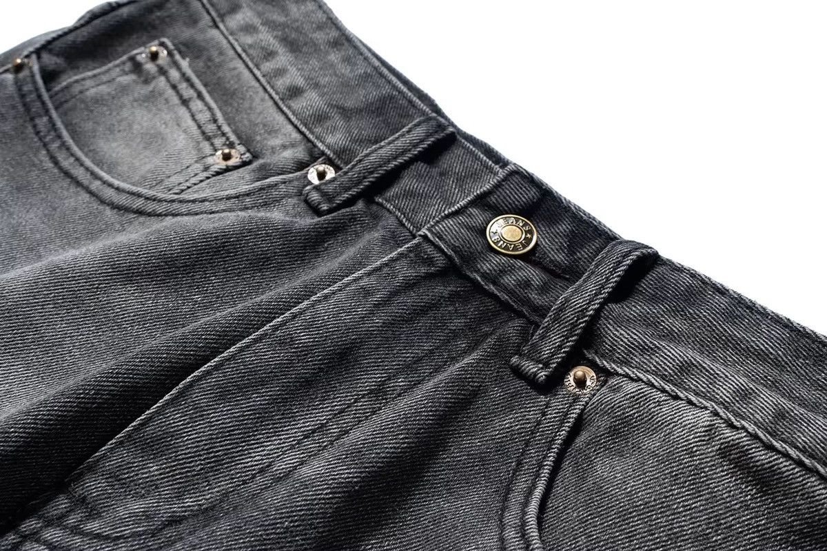 Designer × Vintage Streetwear Design Retro Baggy Hole Jeans Size US 33 - 3 Thumbnail