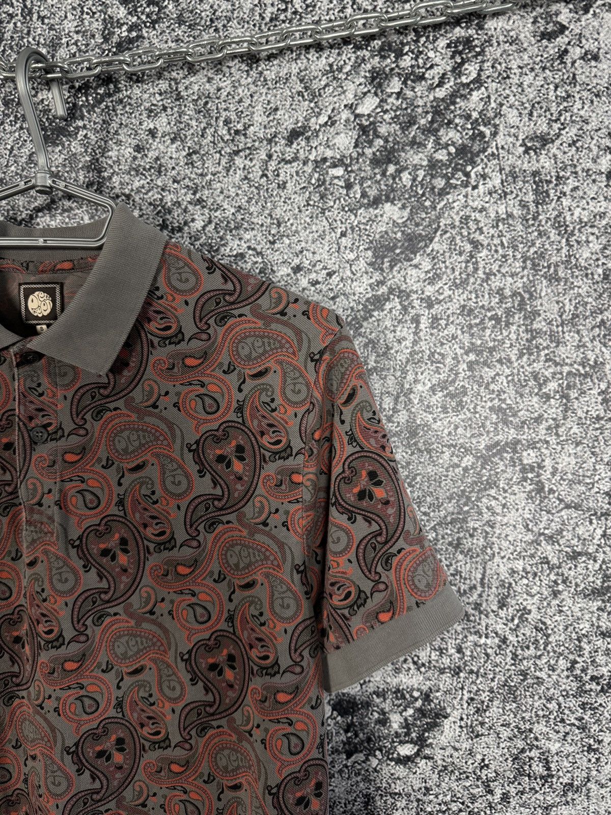 Pretty Green Pretty Green Short Sleeve Polo Shirt Paisley Print Size S Size US S / EU 44-46 / 1 - 2 Thumbnail