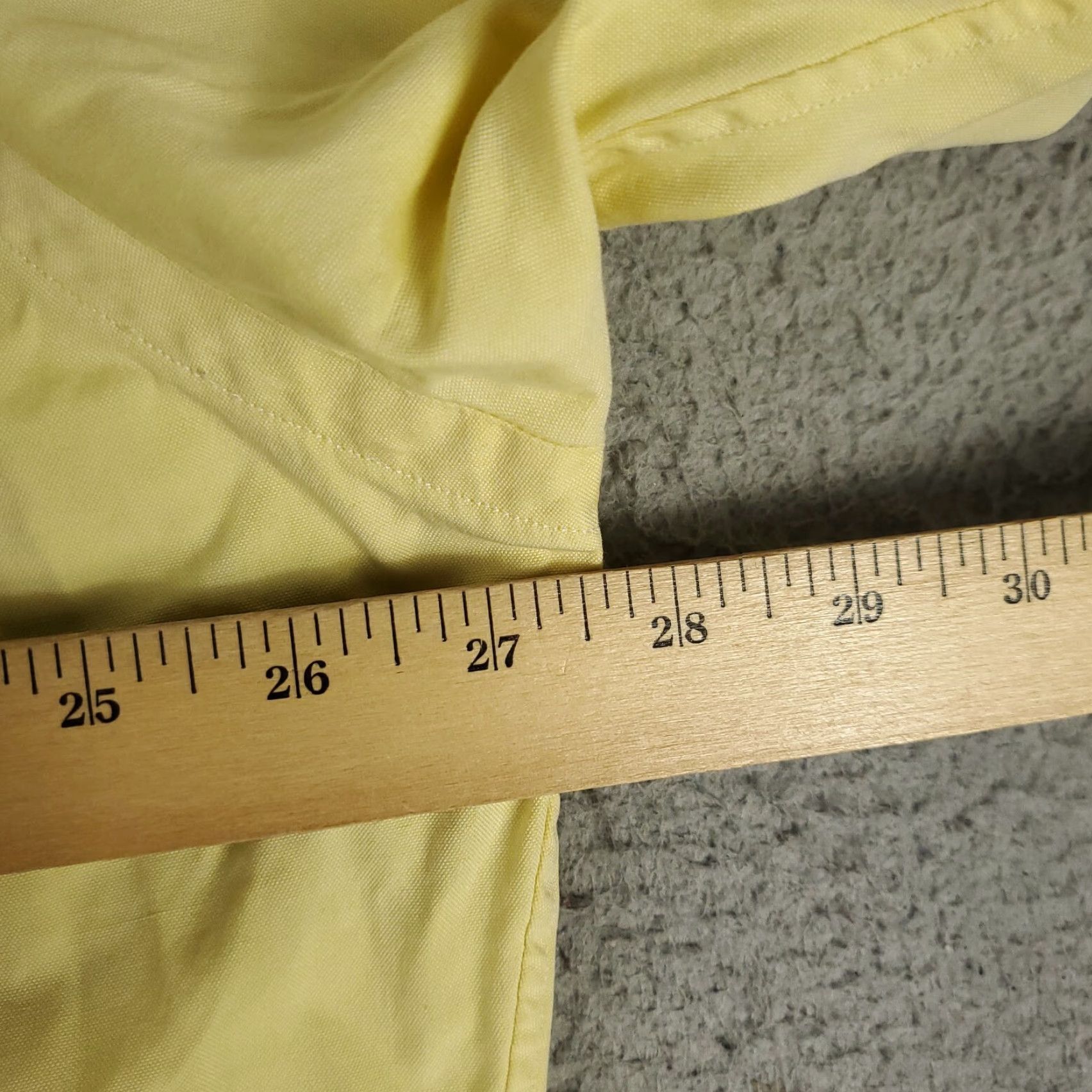 Ralph Lauren Ralph Lauren Dress Shirt Mens Size 17.5 Yellow Button-Up Long Sleeve Solid Classic Size 46R - 7 Thumbnail