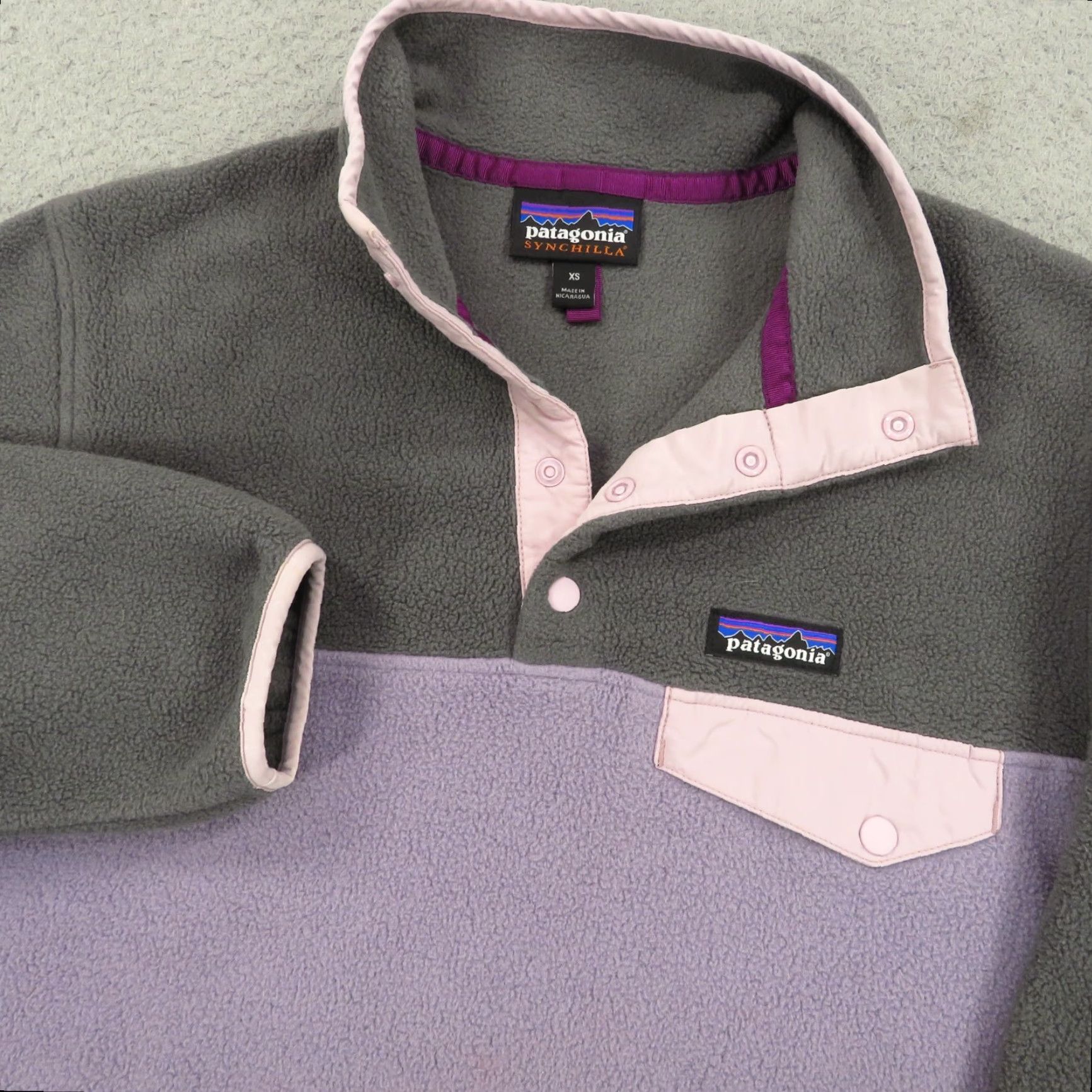 Patagonia Patagonia Jacket Womens XS Lightweight Synchilla Fleece Snap T Lilac Extra Small Size XS / US 0-2 / IT 36-38 - 2 Thumbnail