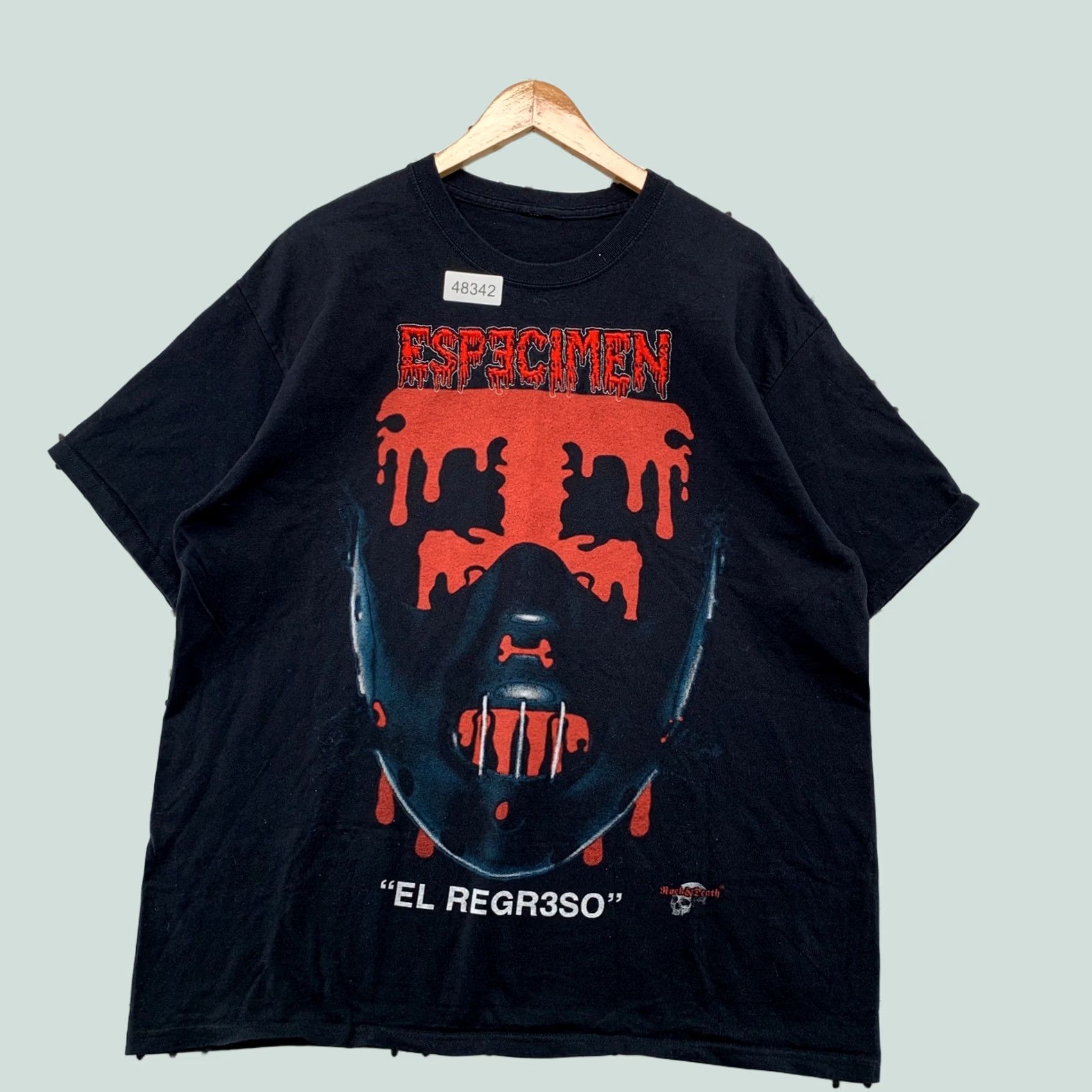 Vintage VINTAGE Especimen Shirt Mens XL Black El Regreso Rock & Death Embroidered Graphic Goth Size US XL / EU 56 / 4 - 1 Thumbnail