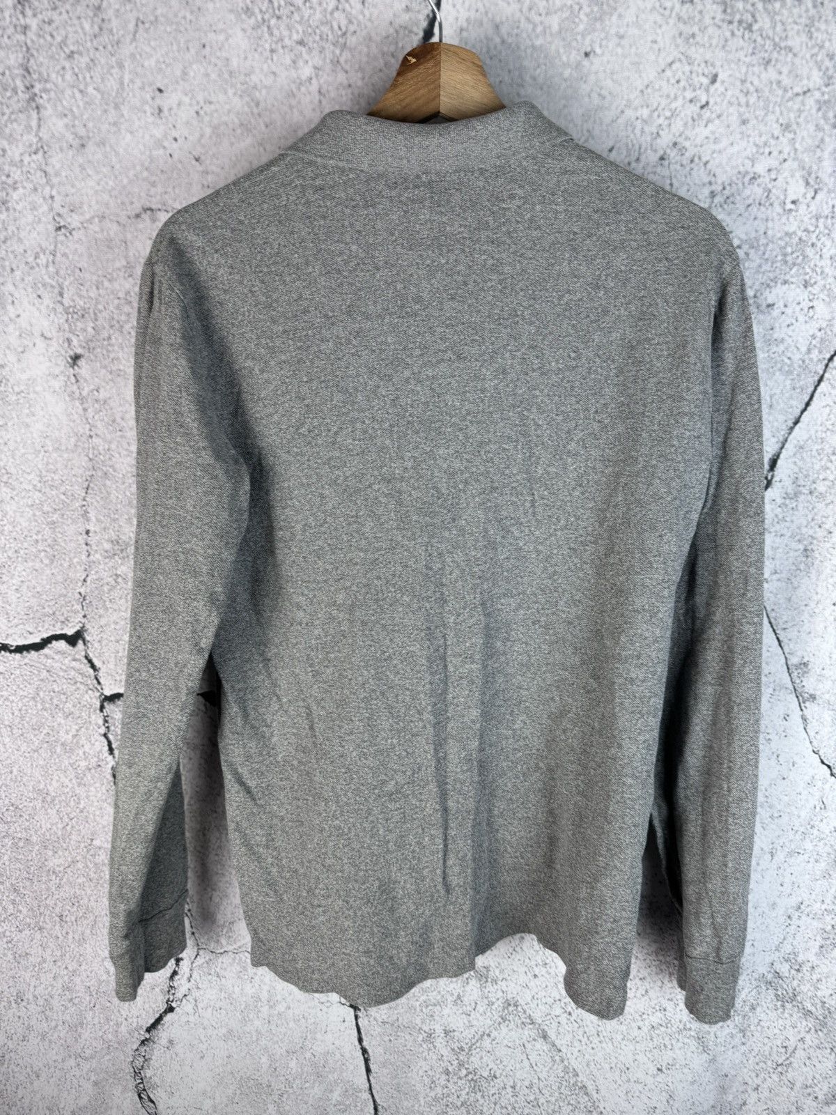 Polo Ralph Lauren Polo Ralph Lauren Grey Rugby Polo Shirt Longsleeve Vintage Size US M / EU 48-50 / 2 - 2 Thumbnail