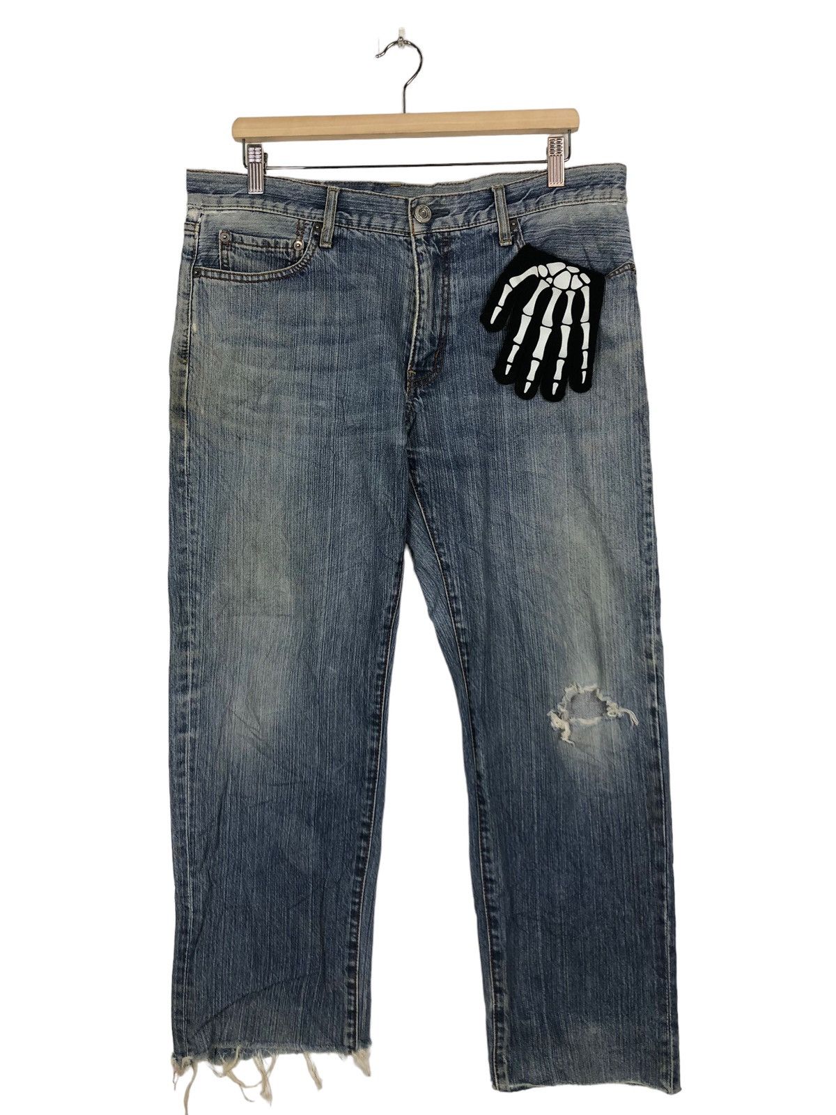 Japanese Brand 🔥RARE PUNK STYLE DISTRESSED DENIM JEANS ISSEY MIYAKE JAPAN Size US 34 / EU 50 - 1 Thumbnail