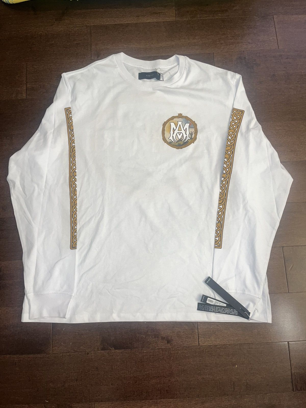 Image of New Amiri - Alchemy Frame Long sleeve Tee in White, Men's (Size 2XL)