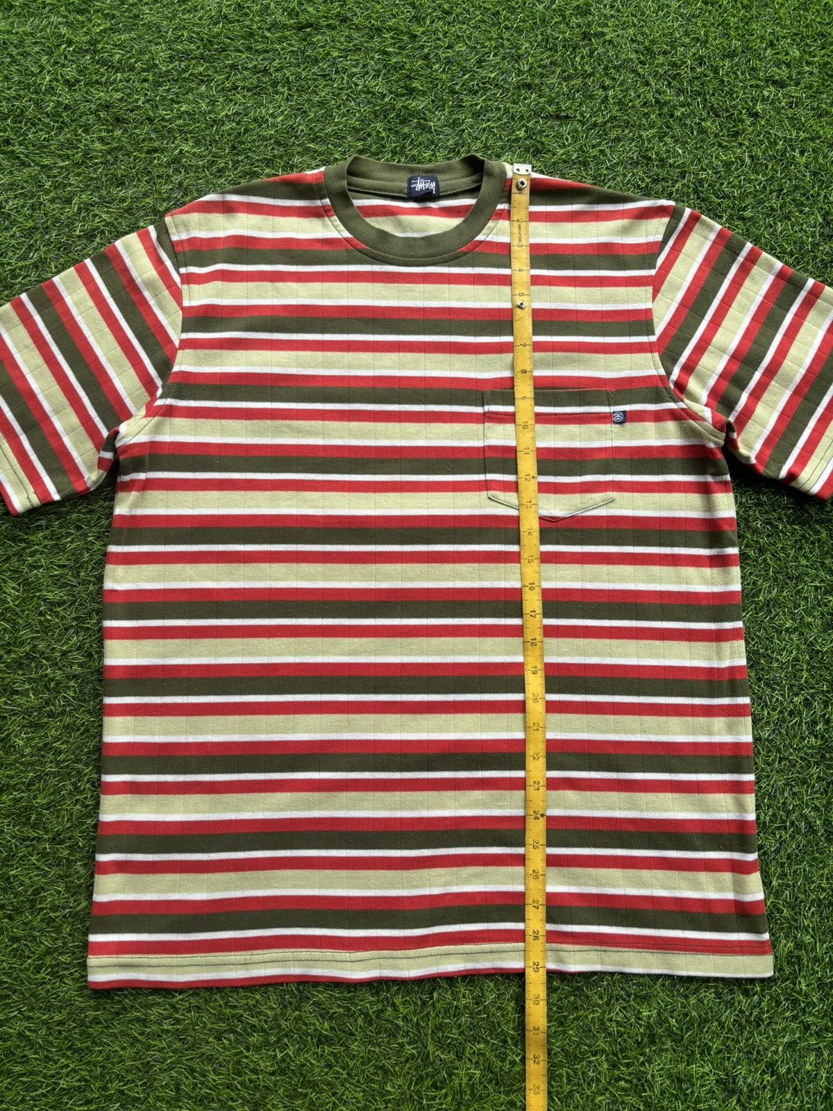 Stussy Vintage Stussy Tom tom Stripe Pocket Tshirt Size US L / EU 52-54 / 3 - 8 Thumbnail