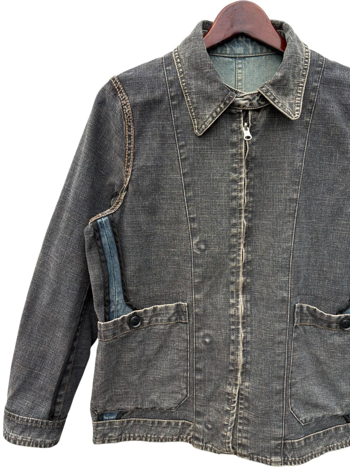 Japanese Brand Rna Riversible Streetwear Women Denim Jacket Size S / US 4 / IT 40 - 12 Thumbnail