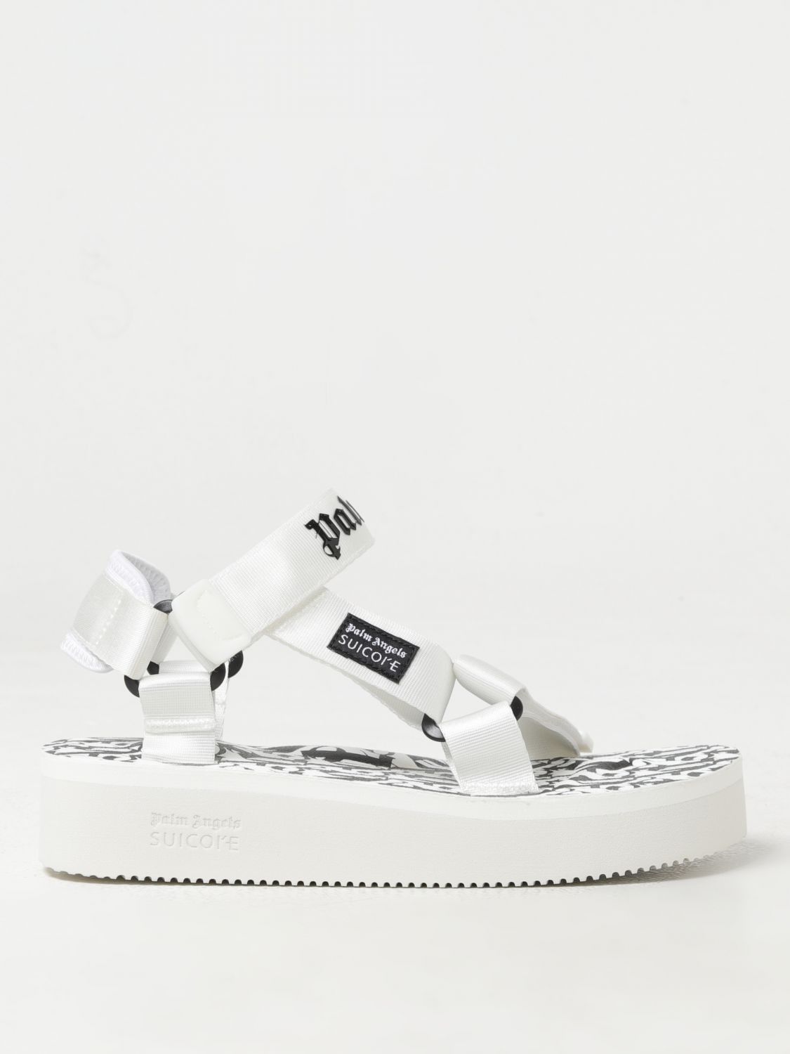 image of Palm Angels Flat Sandals Woman White, Women's (Size 9)