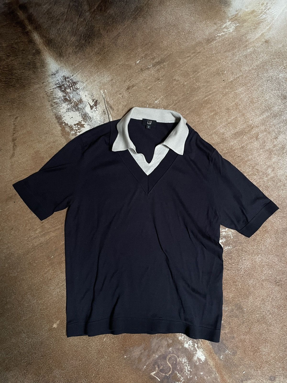 Alfred Dunhill Dunhill Knitted Polo Size US XL / EU 56 / 4 - 1 Thumbnail