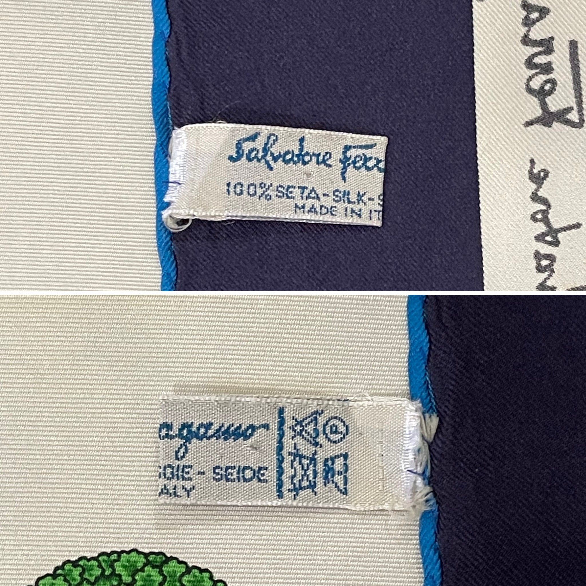 Salvatore Ferragamo Vintage Salvatore Ferragamo Silk Scarf - S7019 Size ONE SIZE - 6 Thumbnail