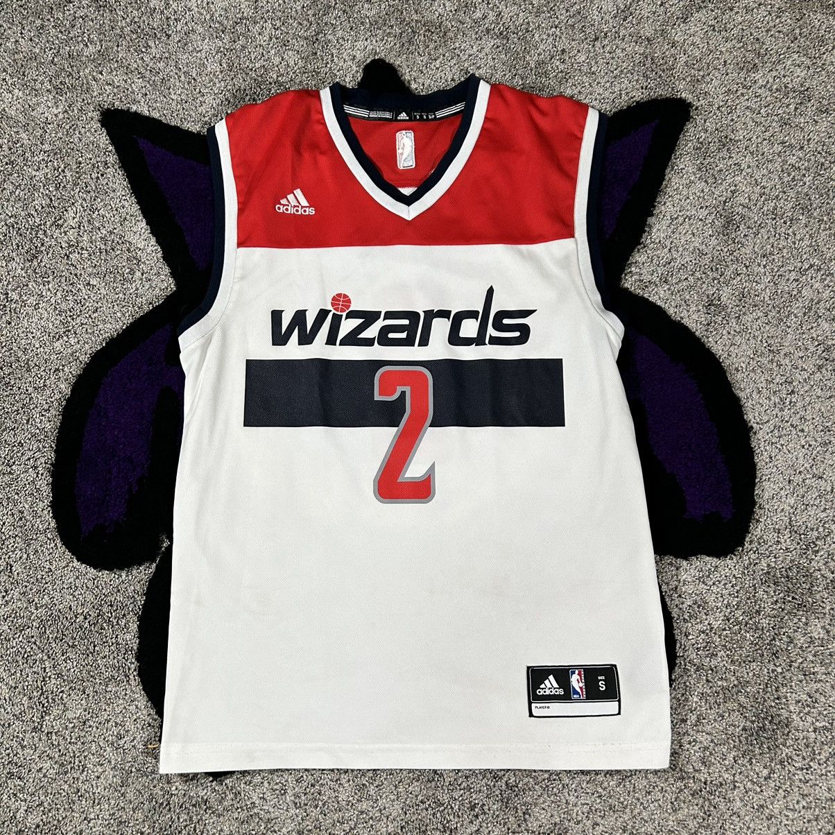 Men 2 John Wall Jersey White Washington Wizards Throwback Swingman Jersey