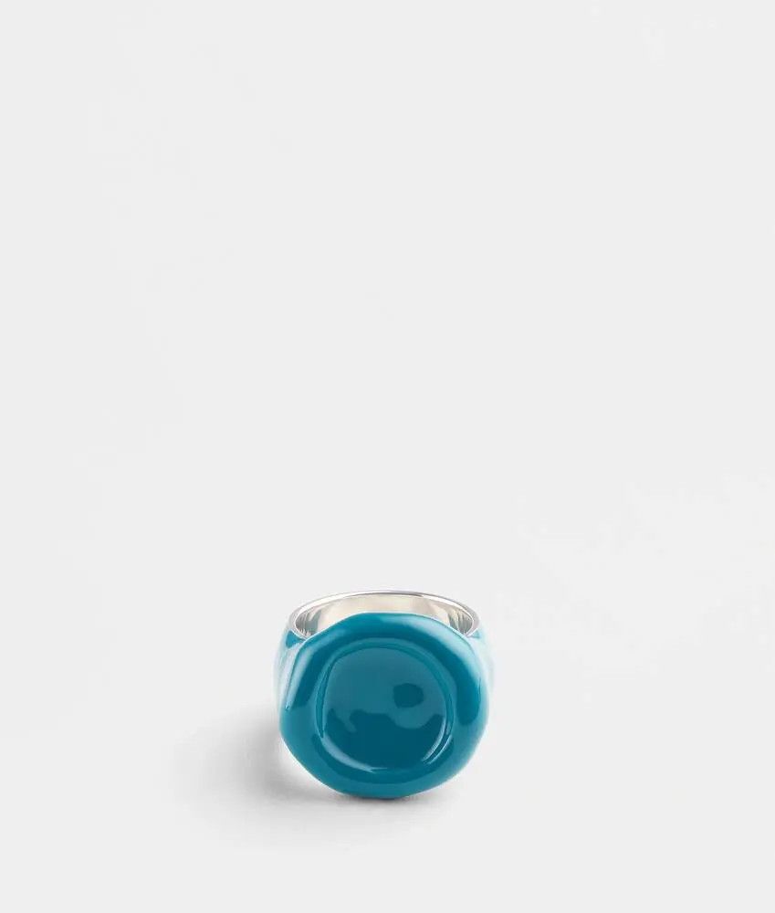 Bottega Veneta o1n1vont0425 Size: 17 / Seal Ring in Blue Size ONE SIZE - 2 Thumbnail