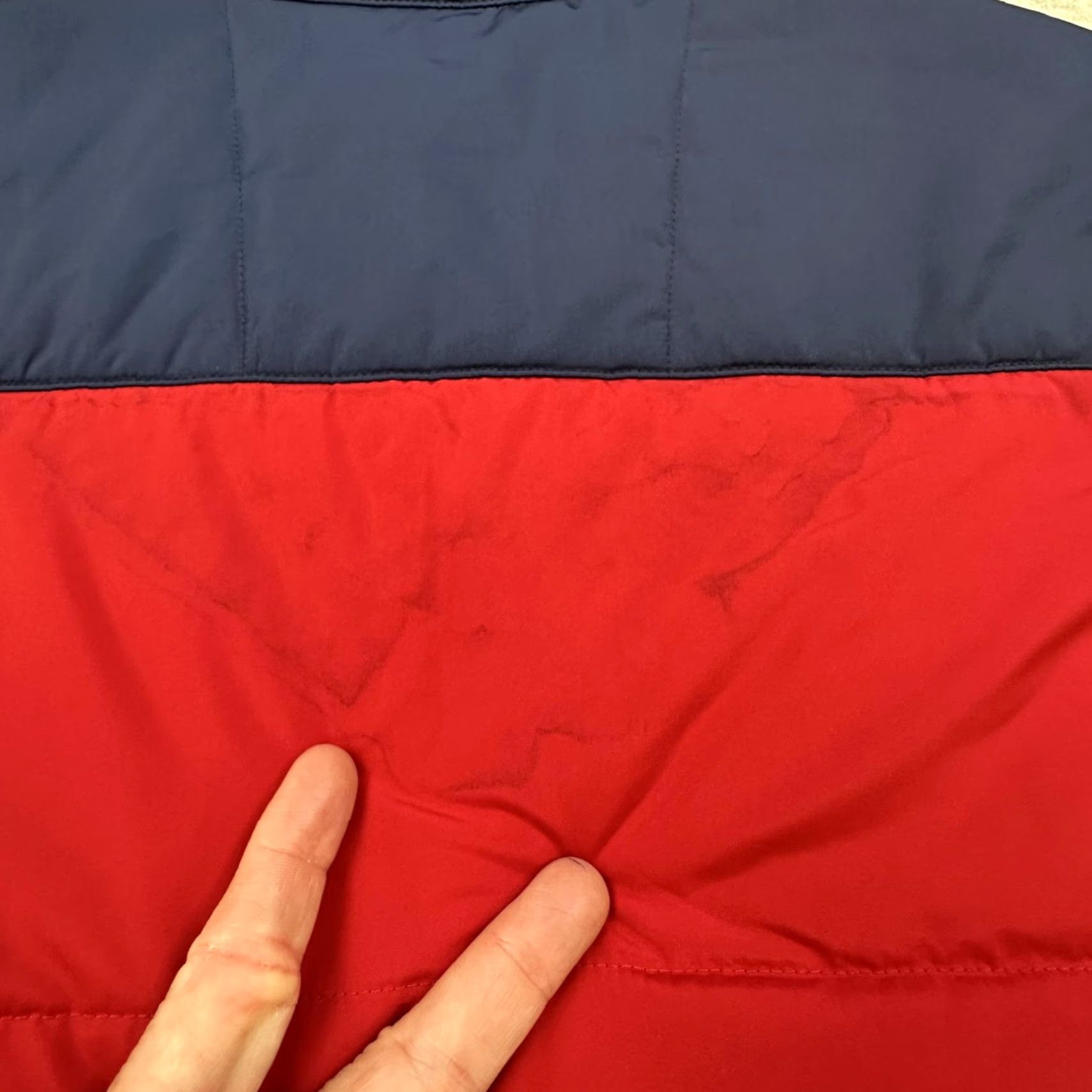 Izod IZOD Vest Mens XL Red Zip Puffer Quilted Insulated Sleeveless Two Tone Vest Adult XL Red Quilted Lightweight Padded Pockets Collared Zip Mens Size US XL / EU 56 / 4 - 7 Thumbnail
