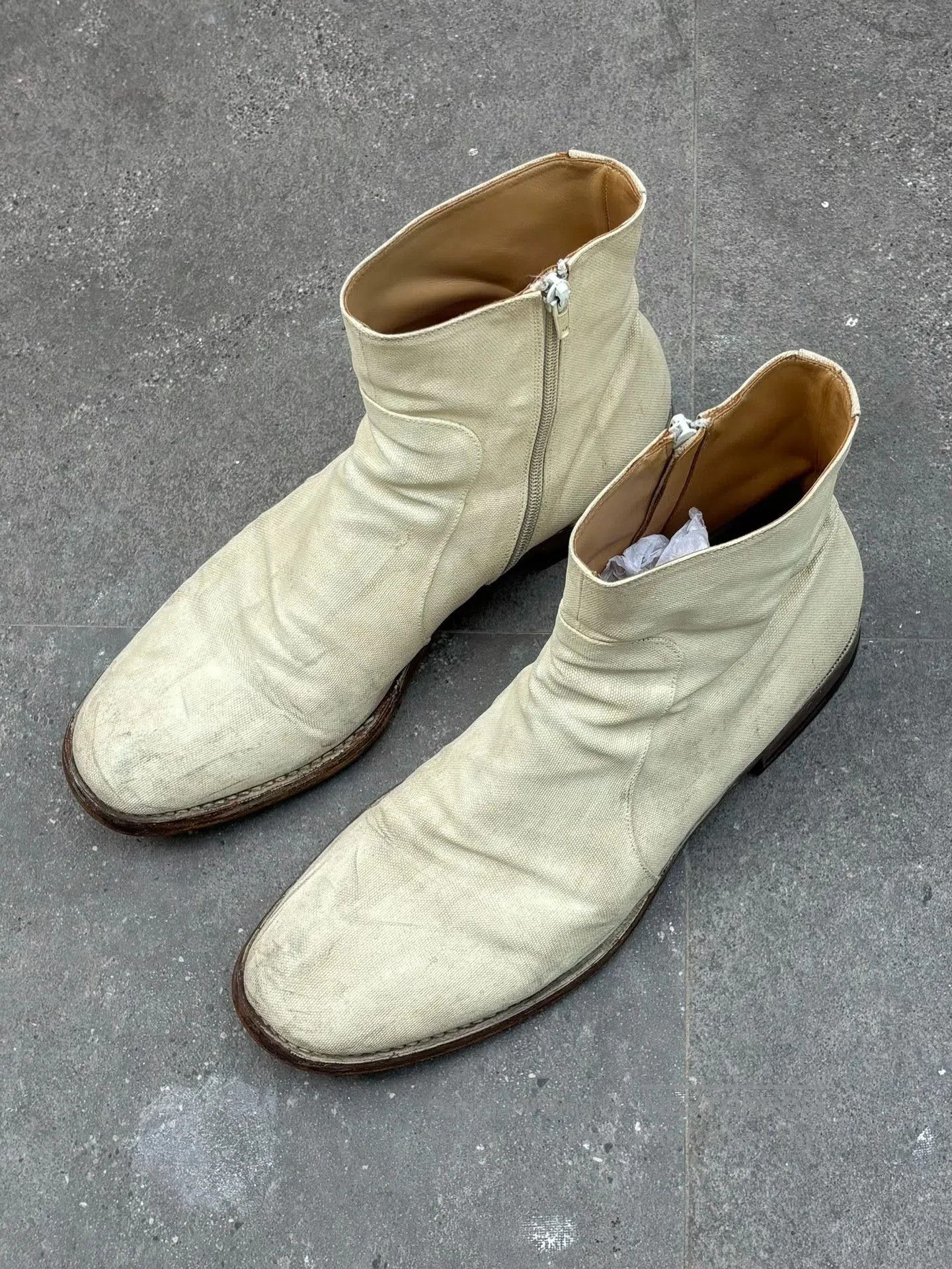 Maison Margiela Maison Martin Margiela 00's Painted Ankle Boots. Size US 10 / EU 43 - 1 Thumbnail