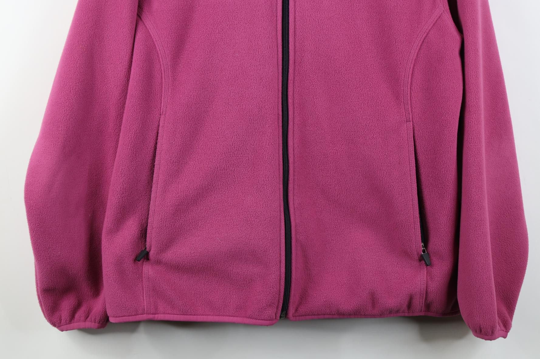 Lands' End Vintage Lands End Blank Fleece Full Zip Jacket Pink Size M / US 6-8 / IT 42-44 - 3 Thumbnail