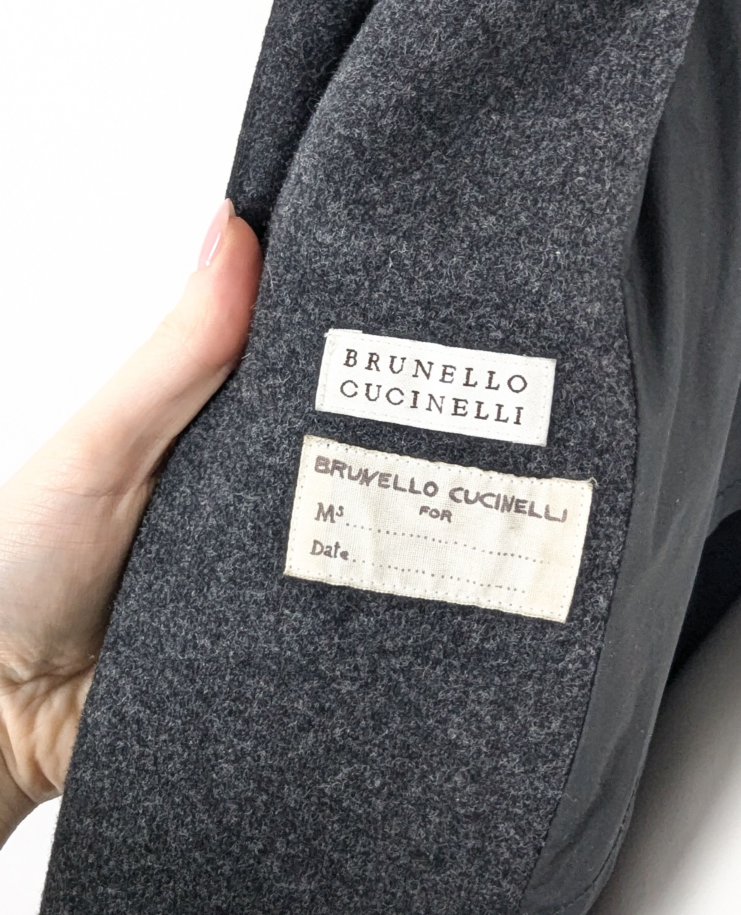 Brunello Cucinelli Brunello Cucinelli wool cashmere silk coat Size L / US 10 / IT 46 - 7 Thumbnail