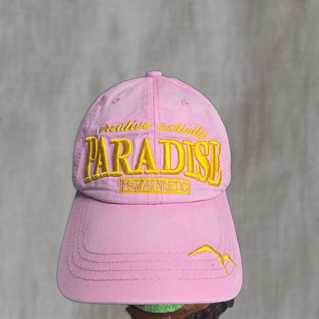 Paradise Paradise Pink Adjustable Strapback Baseball Cap Hat Men One Size Pink Adjustable Hat Outdoors Beach Size ONE SIZE - 1 Thumbnail