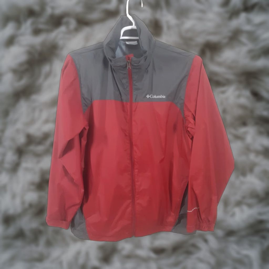 Vintage Columbia Omni-Shield Windbreaker Hooded Full Zip Red Mens M Zip Jacket Size US M / EU 48-50 / 2 - 1 Thumbnail