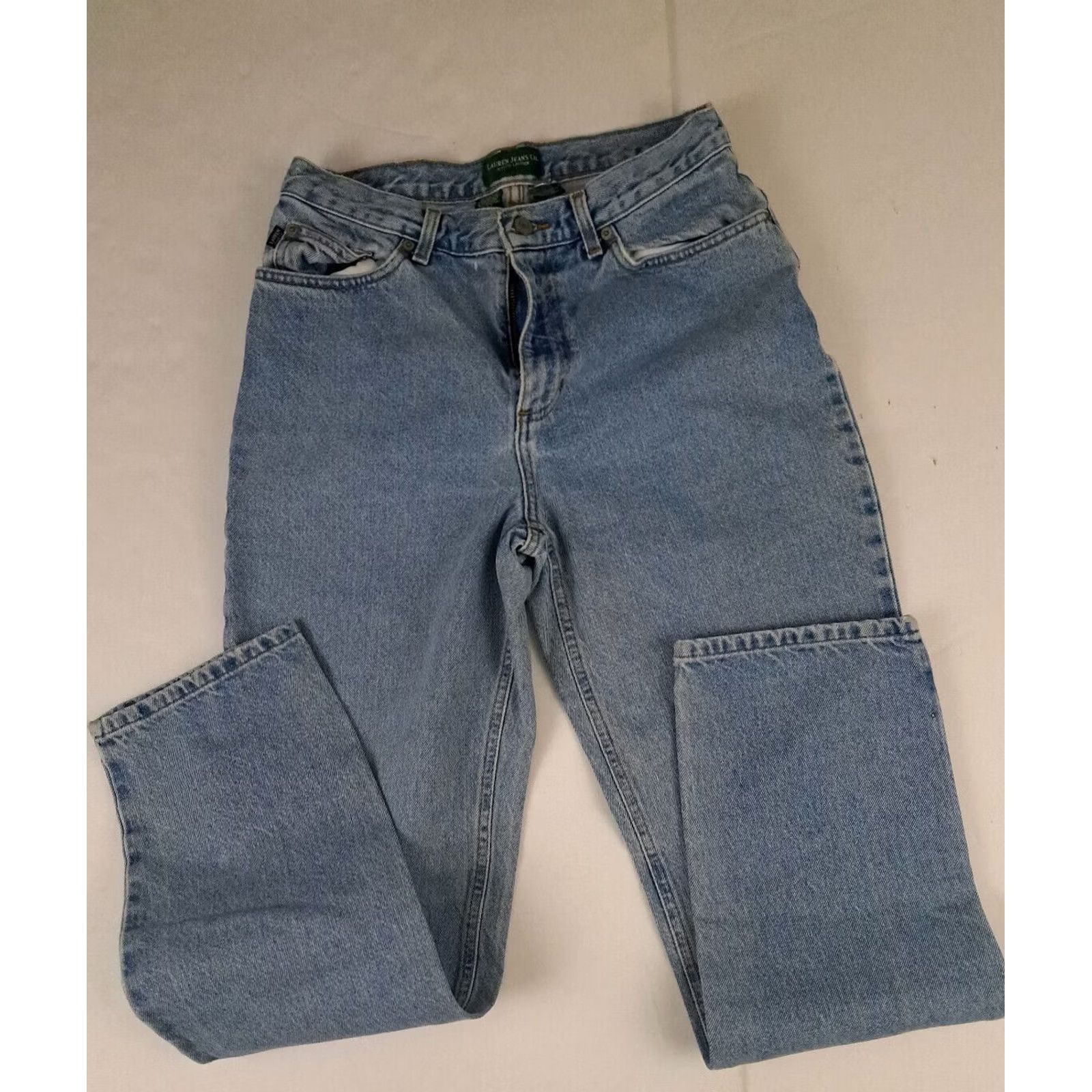 Ralph Lauren Lauren Jeans Co. Women's Blue Jeans 10 Regular Size Dark Wash Straight Jeans Size 32" / US 10 / IT 46 - 3 Thumbnail