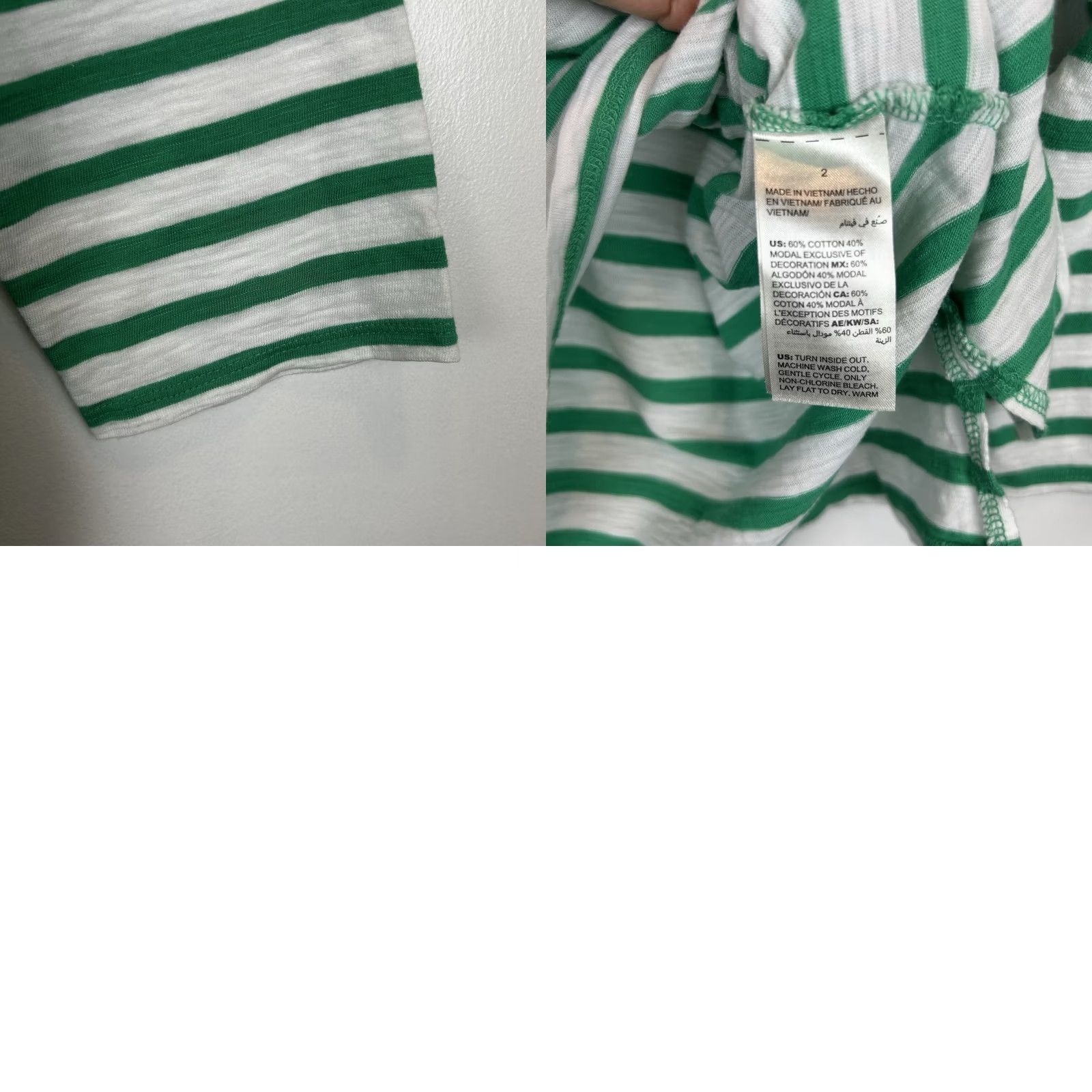 Vintage Chicos Shirt Womens M Striped Green White Casual Bling Collar Kelly Vacation Shirt T-Shirt Womens M Green Striped Casual Bling Collar Kelly Vacation Size M / US 6-8 / IT 42-44 - 8 Thumbnail