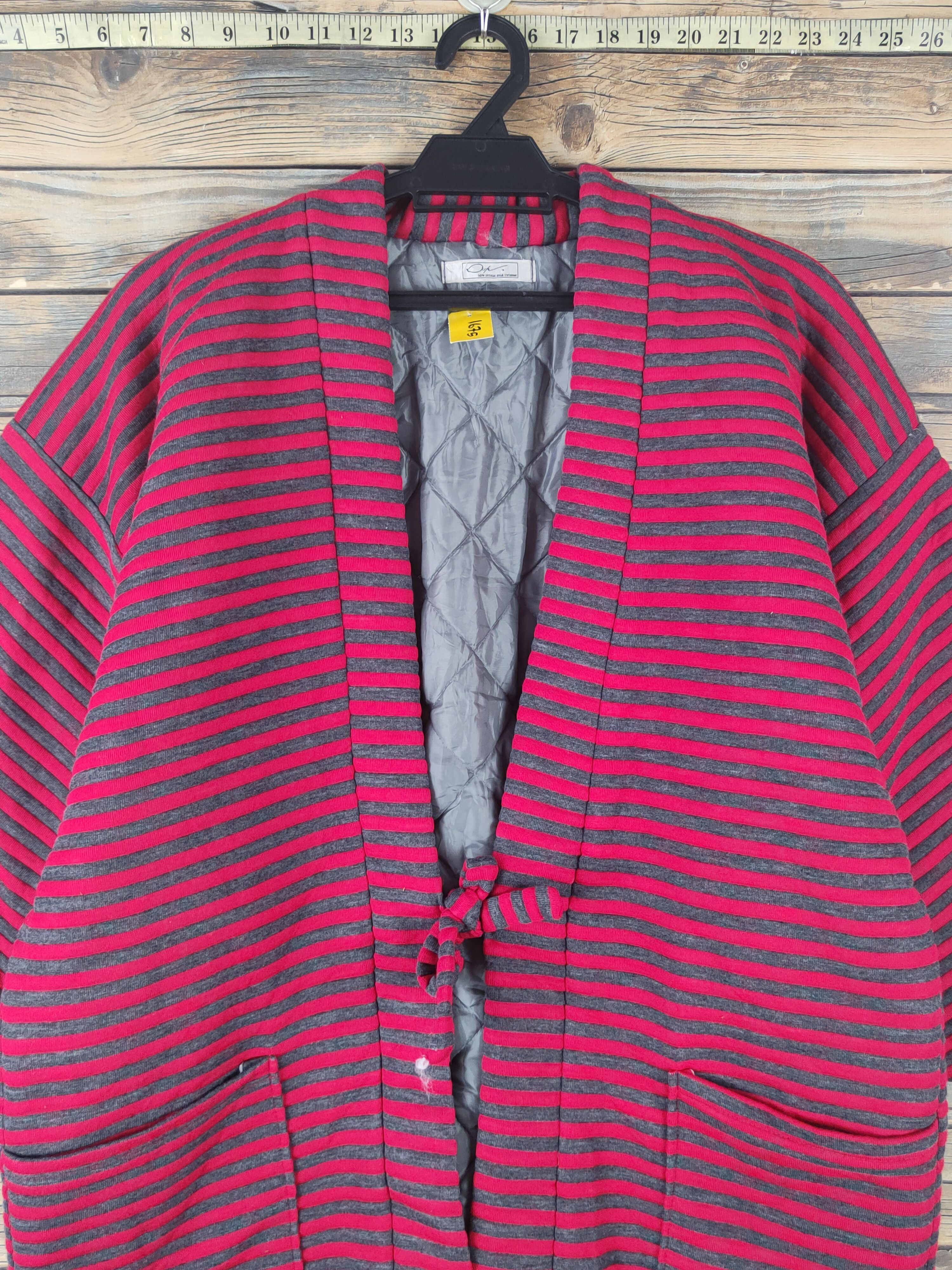 Vintage DL Dofe?? Red Gray Stripe Sweaters Kimono vintage #1675 Size US M / EU 48-50 / 2 - 2 Thumbnail