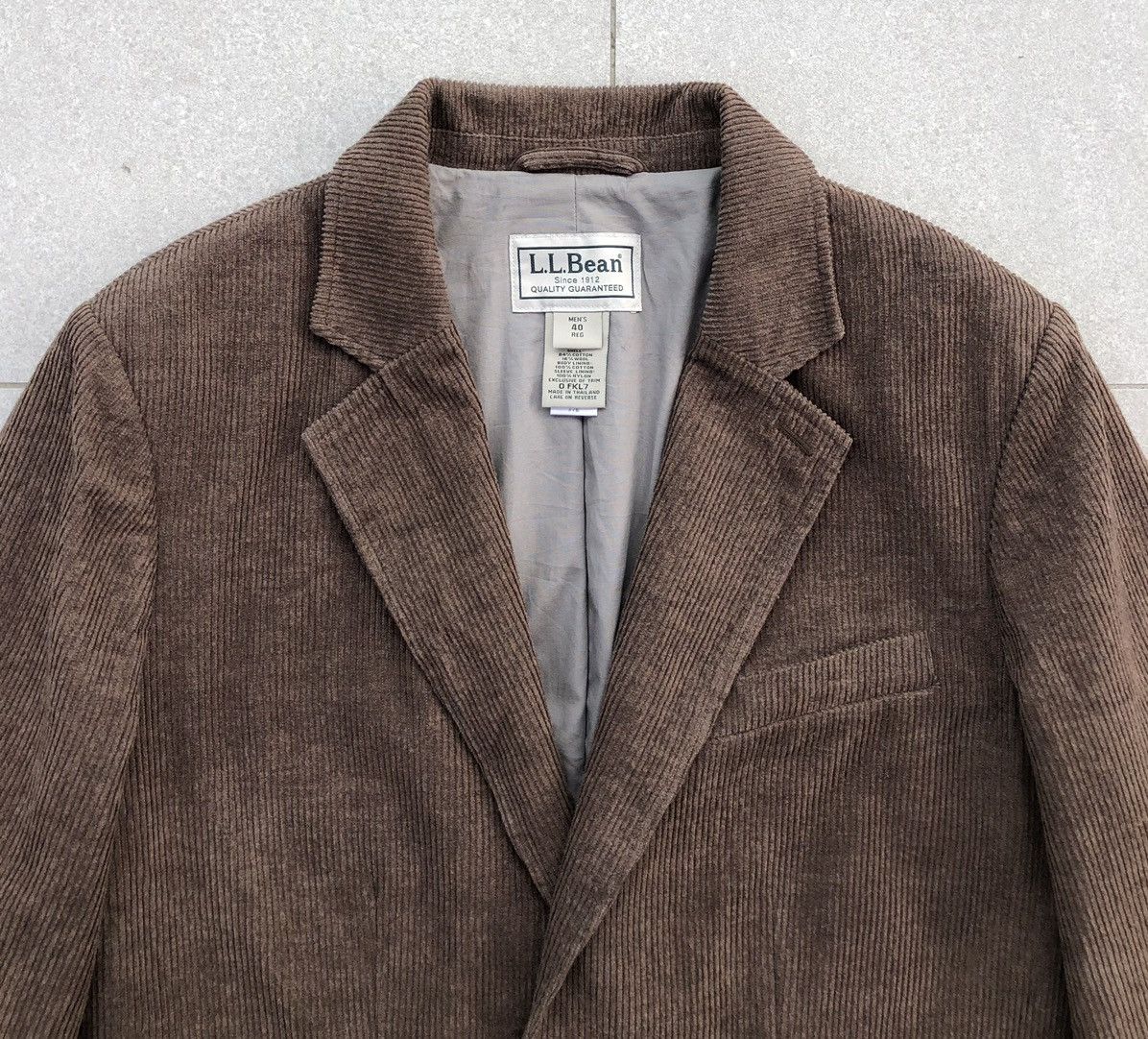 L.L. Bean L.L.Bean Corduroy Elbow Patch Plain Lined Coat Jacket Size US M / EU 48-50 / 2 - 6 Thumbnail
