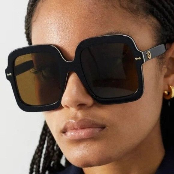 Gucci NEW GUCCI GG1241S 001 SQUARE OVERSIZED WOMEN SUNGLASSES GUCC Size ONE SIZE - 5 Thumbnail