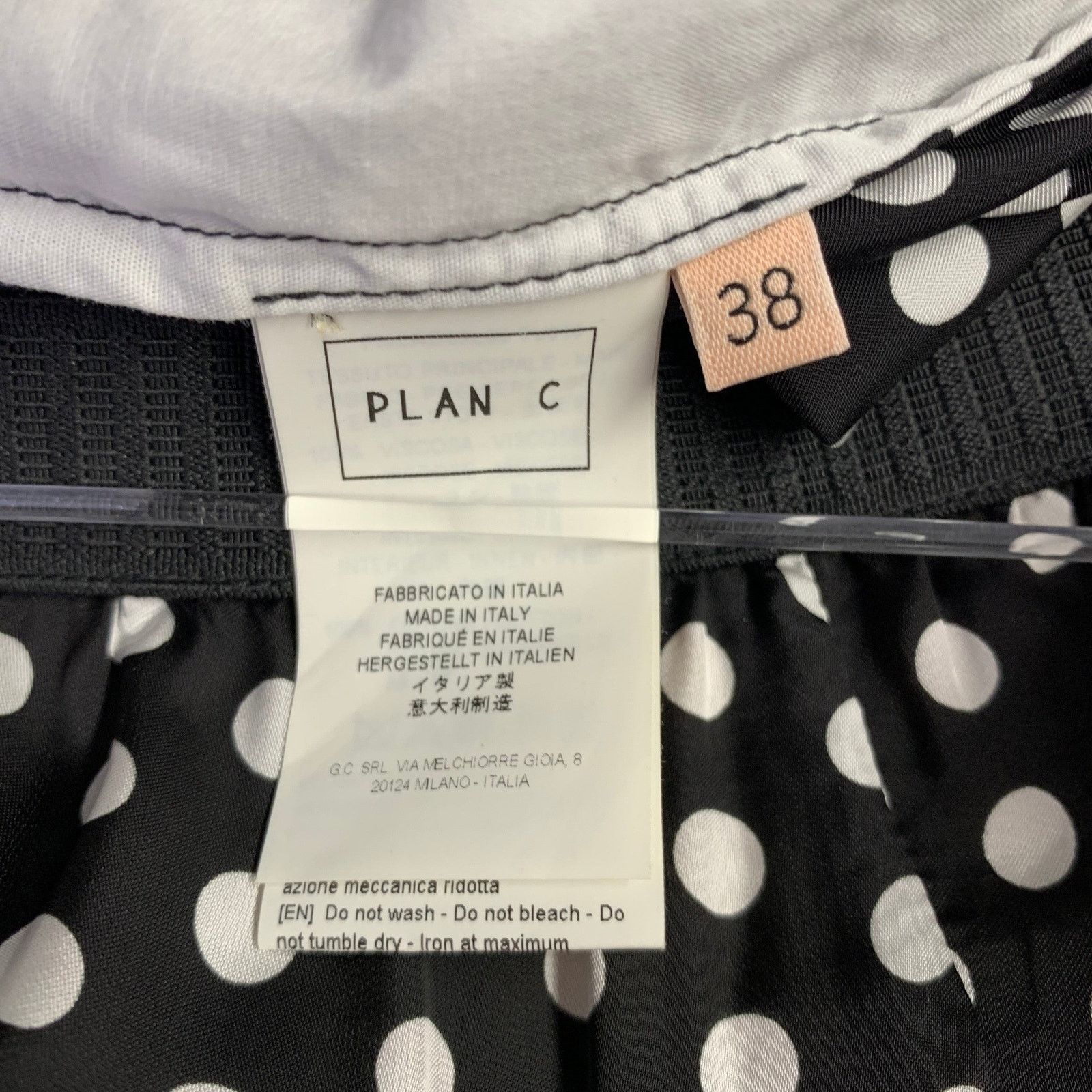 Plan C Black White Viscose Polka Dot Elastic Waistband Casual Pants Size 24" / US 00 / IT 34 - 4 Thumbnail