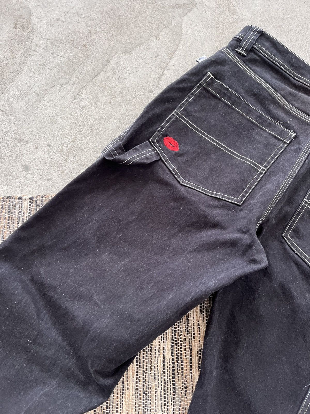 Vans Vintage Vans Workwear Style Black Denim Pants sk8 Y2K Size US 31 - 18 Thumbnail
