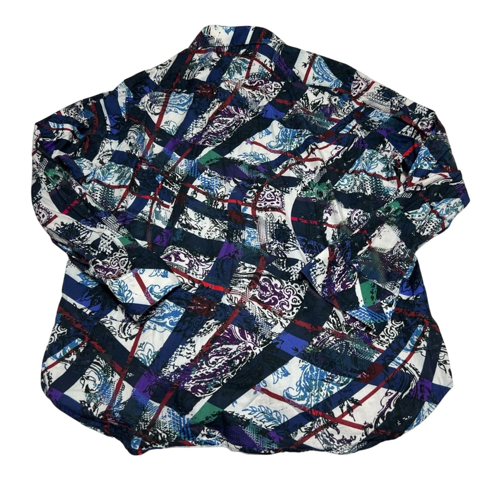 Robert Graham $198 Robert Graham Bassett L/S Blue Button Up Shirt Mens XXL Size US XXL / EU 58 / 5 - 2 Thumbnail