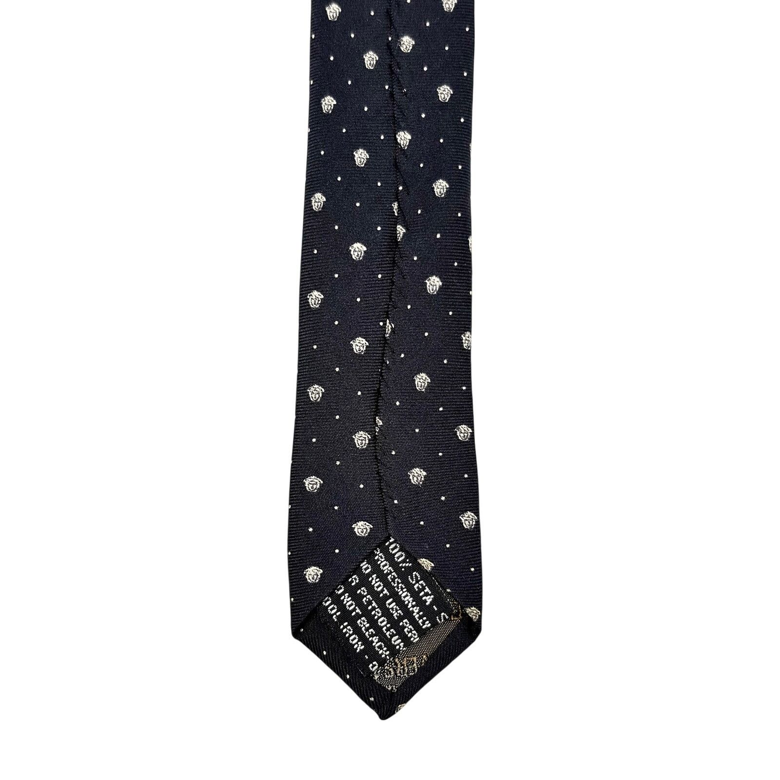 Versace Versace Vintage Black Medusa Tie Size ONE SIZE - 7 Thumbnail