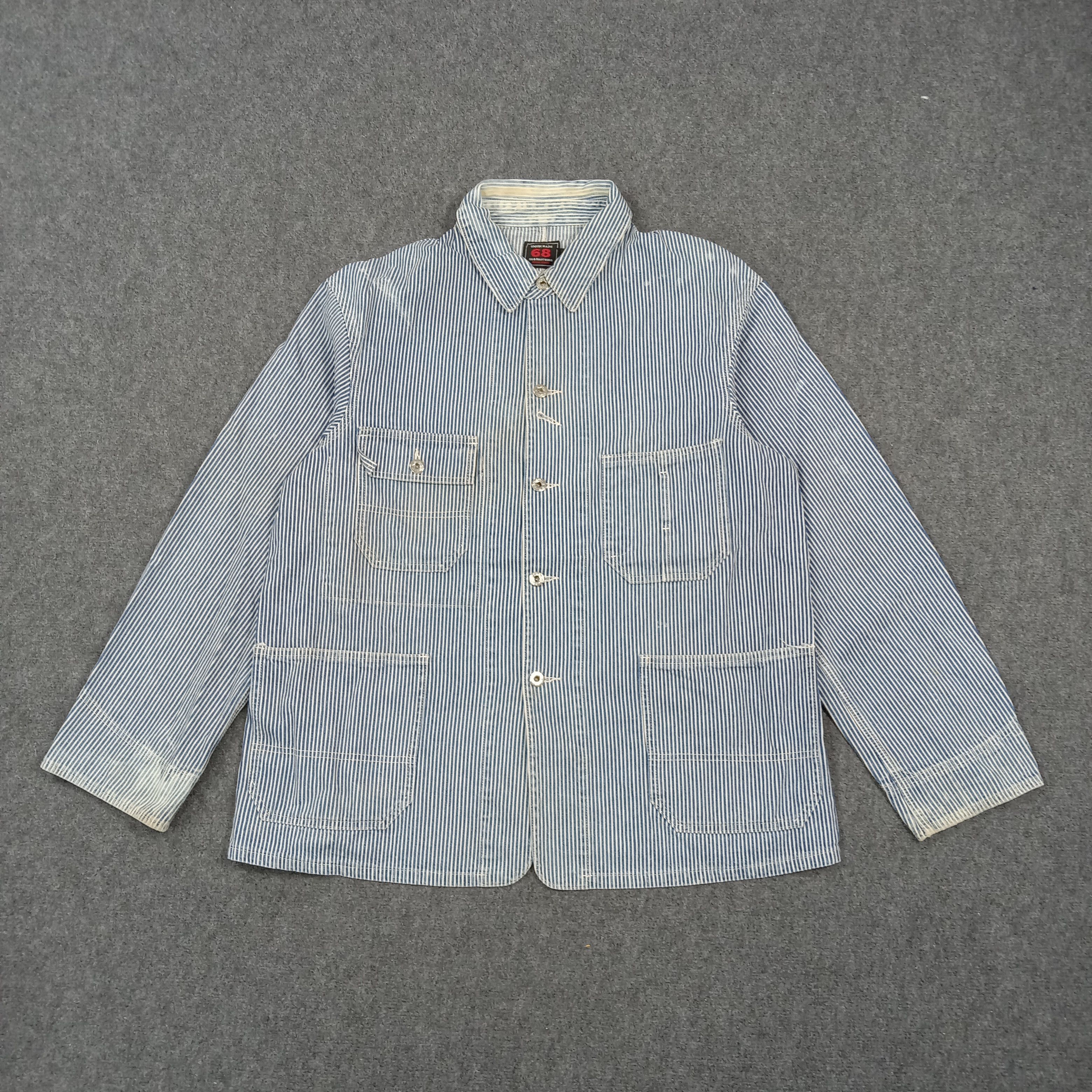 Vintage Vintage Union Made 68 & Brothers Stripe Coat Jacket C279N11 Size US L / EU 52-54 / 3 - 3 Thumbnail