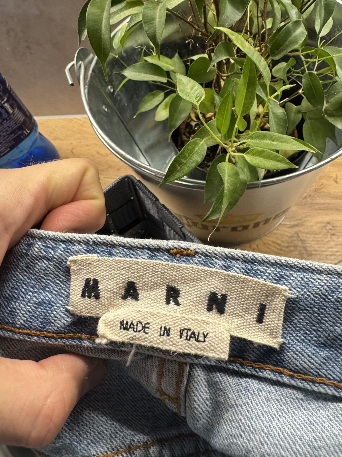 Marni Marni Designer Pantalone Uomo Washed Distressed Denim Jeans Size US 33 - 4 Thumbnail