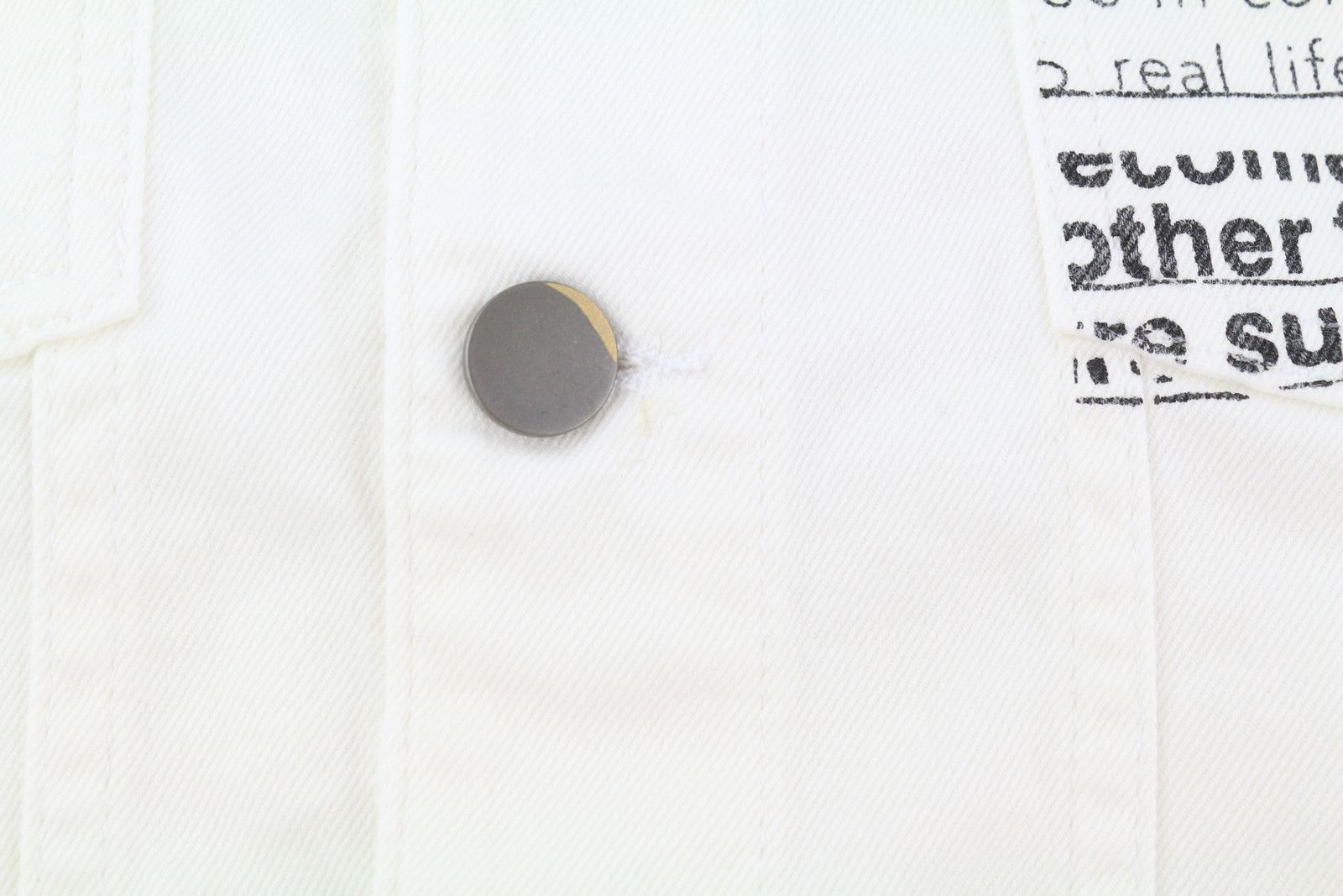 Antony Morato XL Denim White Trucker Button-Up Polo Unlined Jacket 85014 Size US XL / EU 56 / 4 - 12 Thumbnail