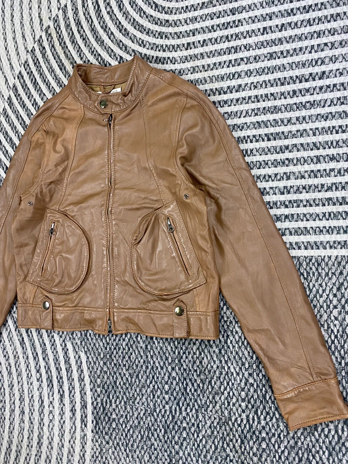 Japanese Brand Vtg Collage Gallardagalante Fulzipp Genuine Leather Jacket Size S / US 4 / IT 40 - 4 Thumbnail