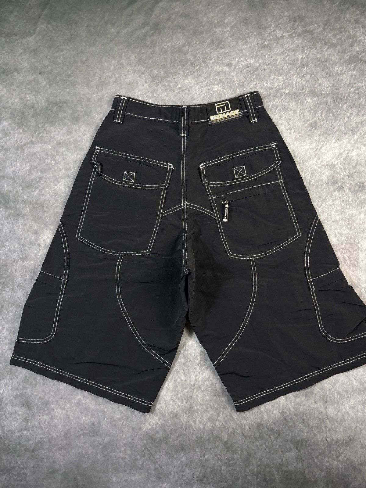Menace × Vintage Vintage Menace Jeans Shorts 90s Nylon Raver Contrast Stitch Size US 28 / EU 44 - 14 Thumbnail