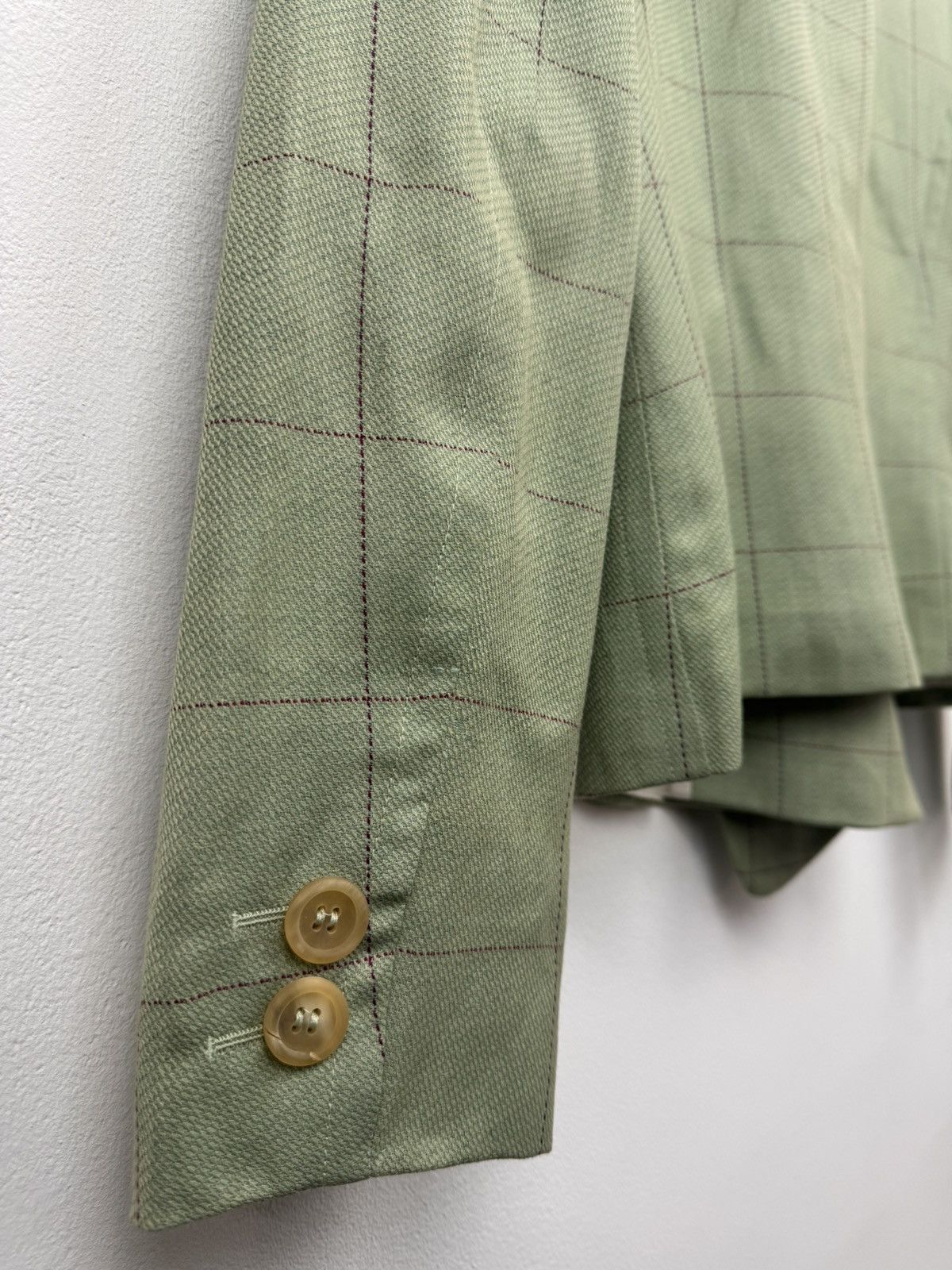 Jil Sander Jil Sander Women Linen Wool Blazer Green Vintage Size M Size M / US 6-8 / IT 42-44 - 10 Thumbnail