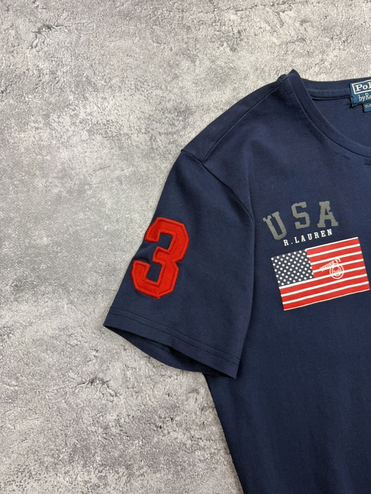 Polo Ralph Lauren Polo Ralph Lauren USA Flag #3 Big Pony T-Shirt Hype Y2K Size US L / EU 52-54 / 3 - 10 Thumbnail
