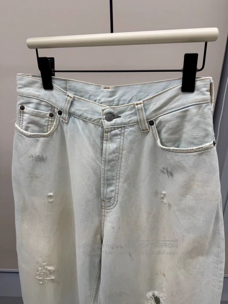 Acne Studios Acne Studios Distressed and ripped men's wide-leg jeans Size US 28 / EU 44 - 5 Thumbnail