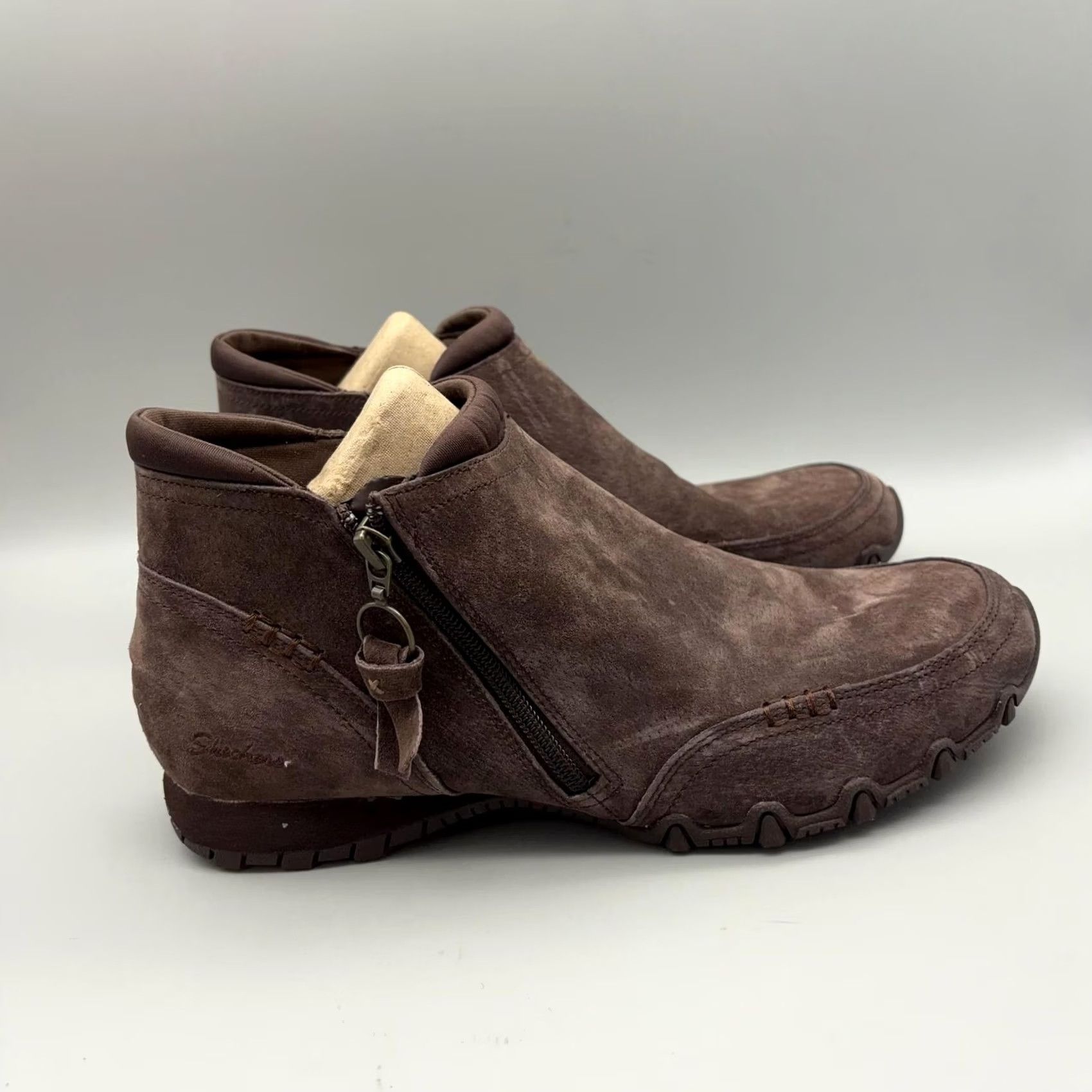 SKECHERS Skechers Boots Womens US 11 Brown Relaxed Fit Ankle Wedge Booties SN 49590 Size US 11 / IT 41 - 6 Thumbnail