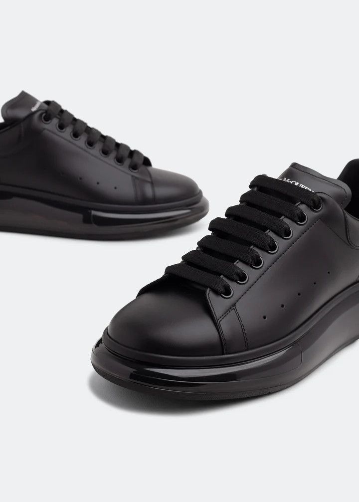 Alexander McQueen o1w1db10725 Oversized Transparent Sole Sneaker in Black Size US 11 / EU 44 - 5 Thumbnail
