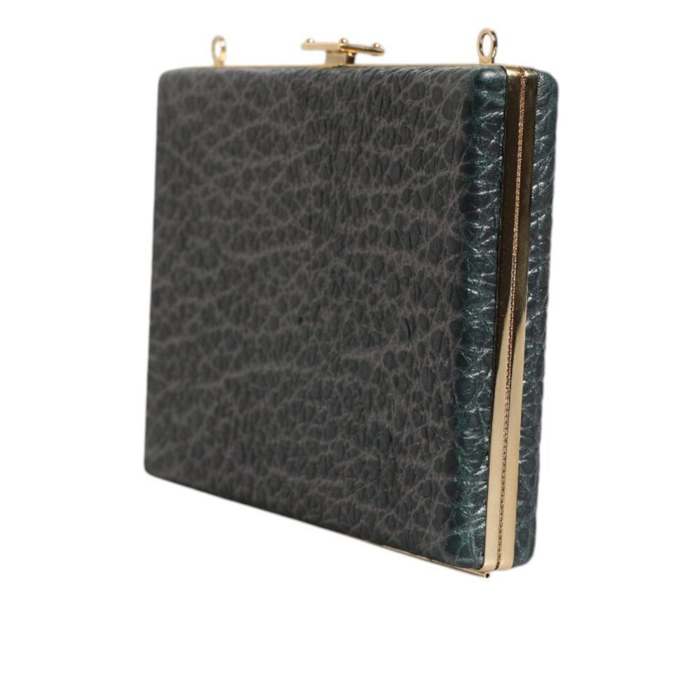 Dolce & Gabbana Dolce & Gabbana Black Leather Clutch Evening Crossbody Bag W Size ONE SIZE - 3 Thumbnail