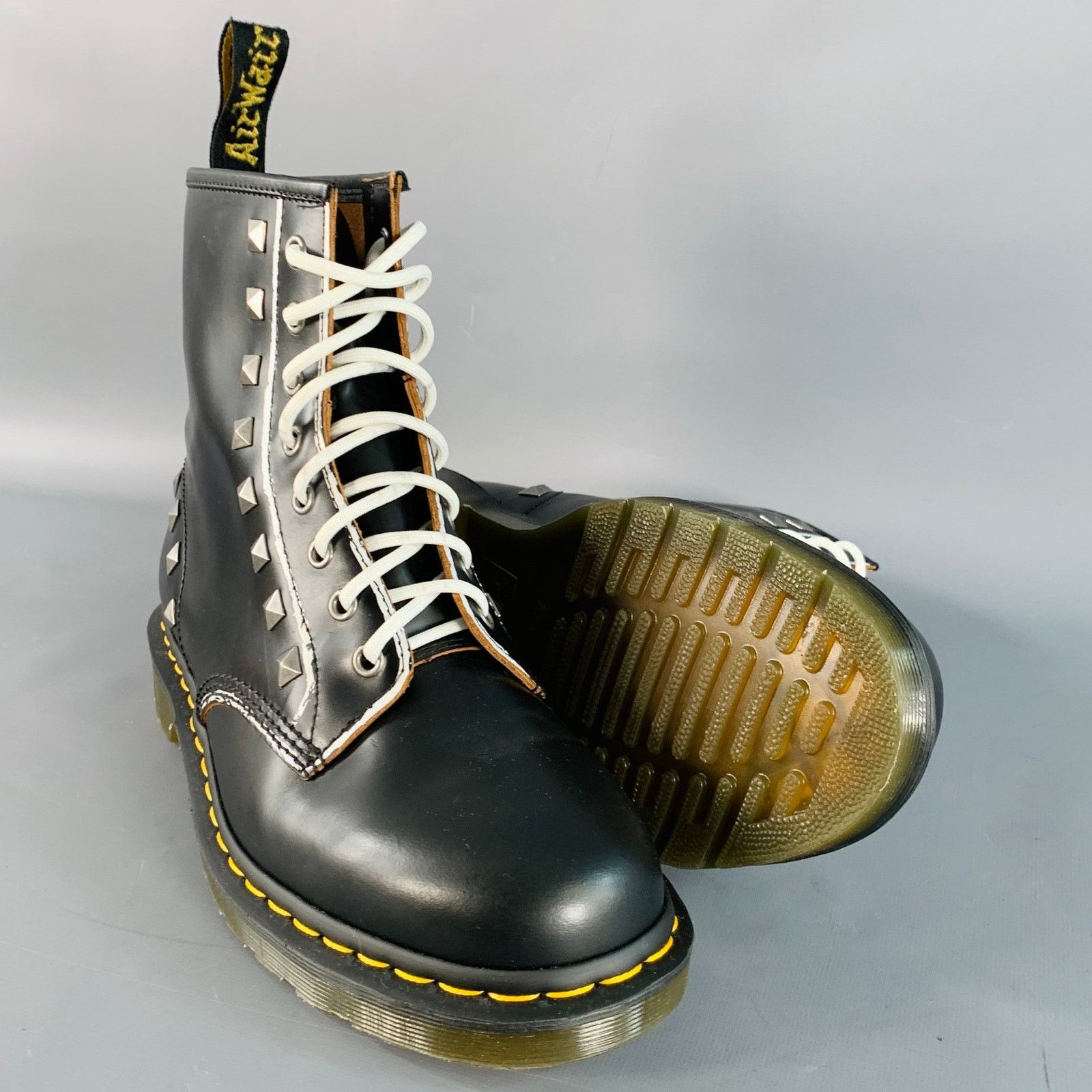 Dr. Martens Size 11 1460 Stud Black Leather Studded Lace-Up Ankle Boots Size US 11 / EU 44 - 5 Thumbnail
