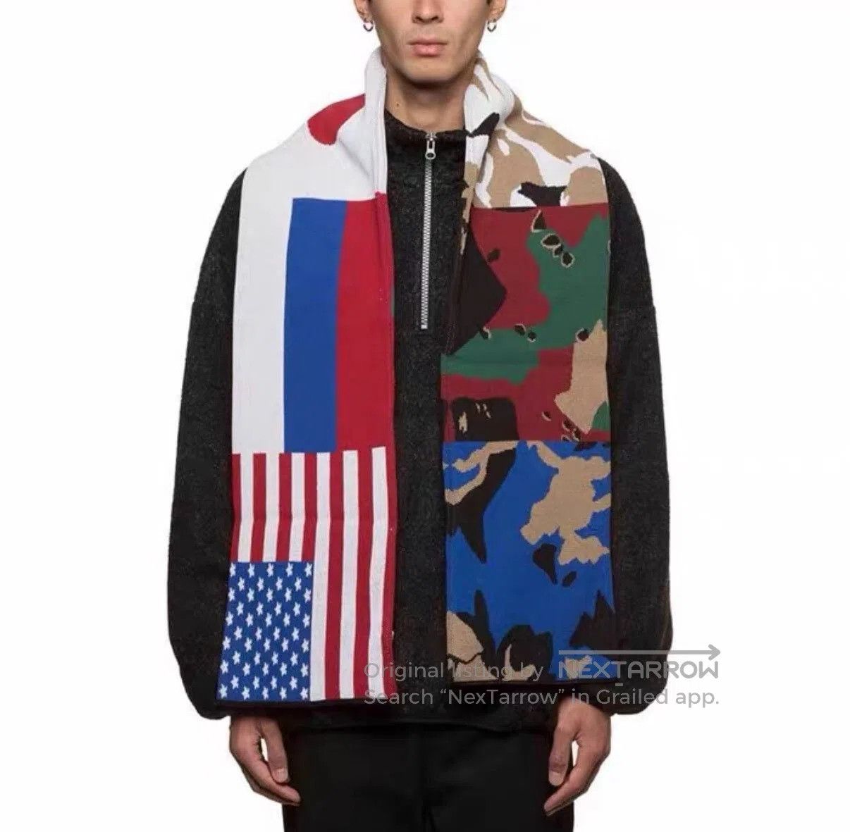 Gosha Rubchinskiy GOSHA RUBCHINSKIY Camouflage Pattern Scarf. Size ONE SIZE - 6 Thumbnail