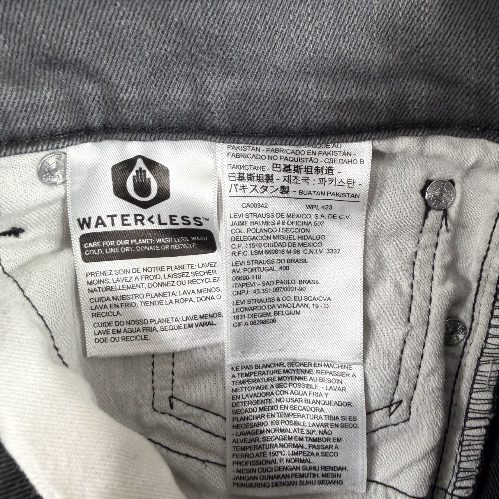 Levi's Levi's 511 Jeans Mens 32x34 Gray Slim Fit Stretch Denim Pants Size US 32 / EU 48 - 6 Thumbnail