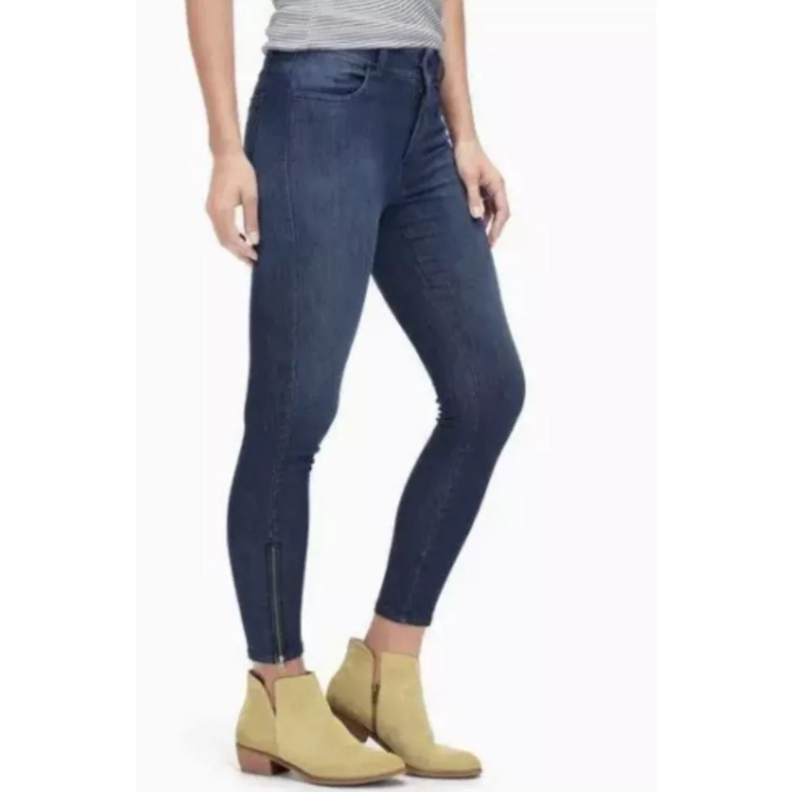 Splendid Splendid Medium Wash High Waist Ankle Zip Skinny Jeans 29 Size 29" - 1 Thumbnail