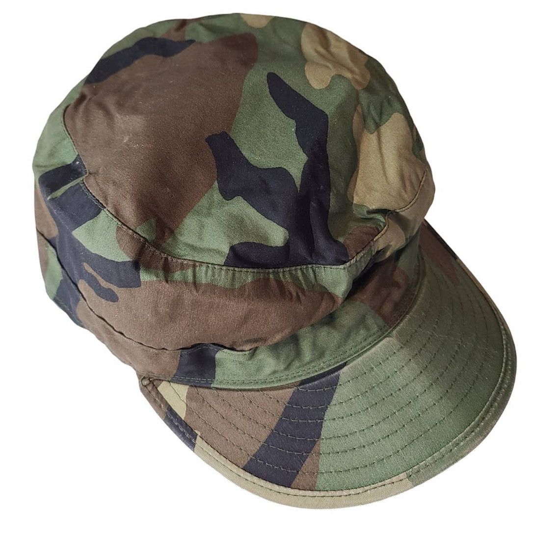 Woodlands Army Camo Hat Woodland Military Issued Cap Combat USA 7 1/4 ...