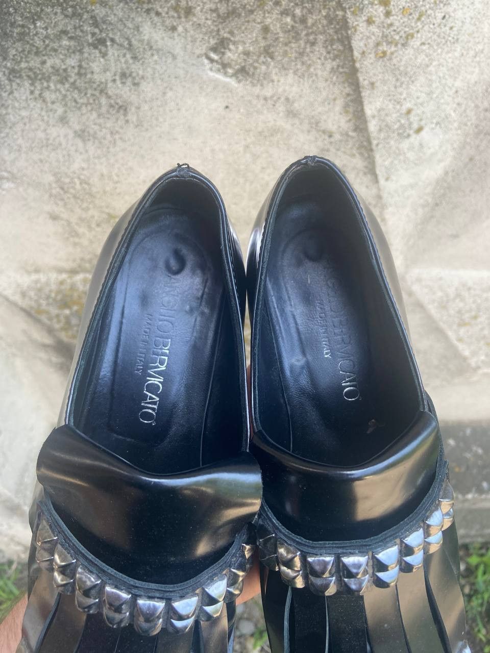 If Six Was Nine Vintage New Rock Guidi style Leather Faded Biker Shoes Size US 6 / IT 36 - 5 Thumbnail