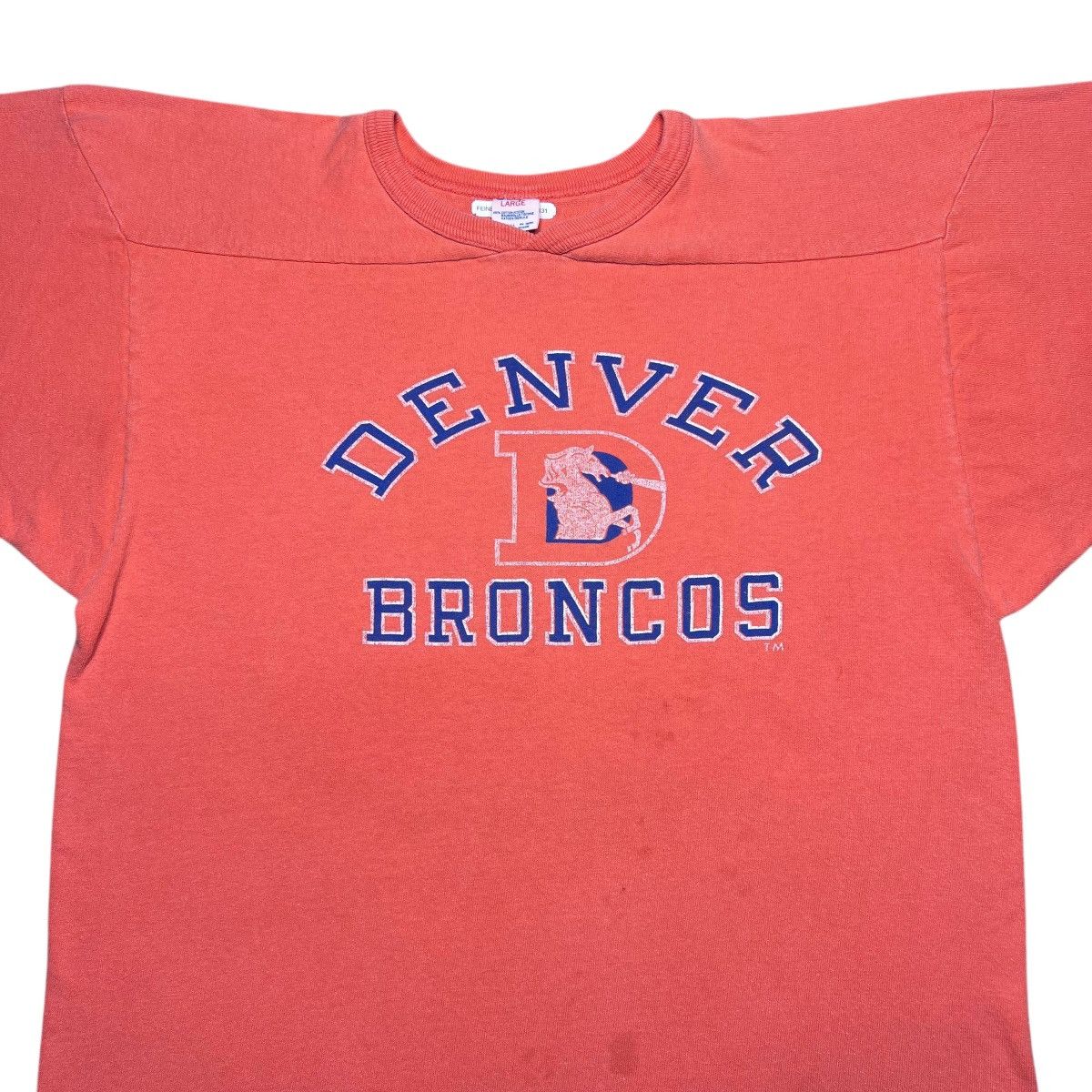 Champion × NFL × Vintage Vintage 1980s NFL Denver Broncos Champion Quarter Sleeve Tee Size US L / EU 52-54 / 3 - 8 Thumbnail