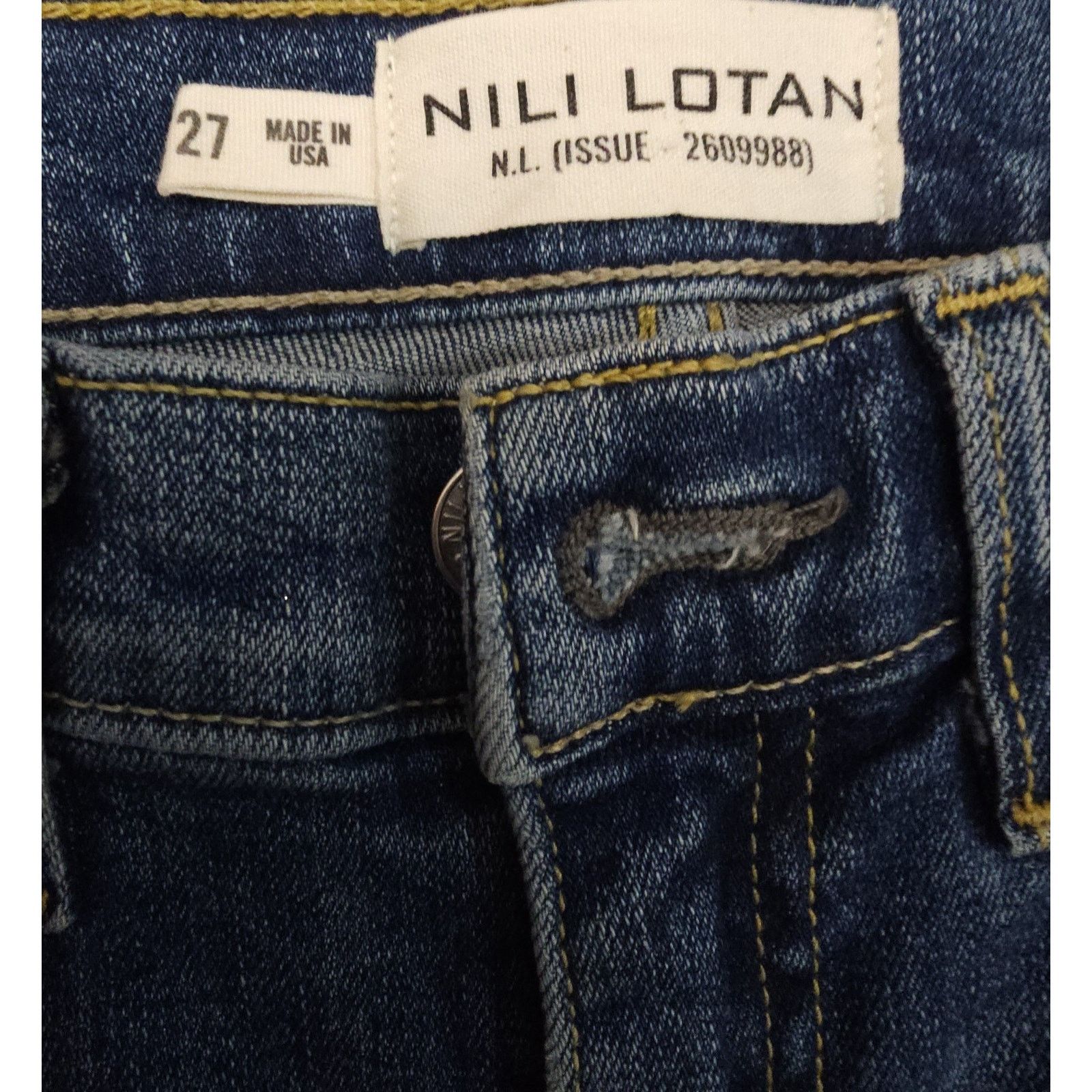 Nili Lotan Nili Lotan Women's Midrise Skinny Denim Blue $375 Jeans 27 Size 27" / US 4 / IT 40 - 9 Thumbnail